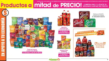 Vista previa de La Comer folleto, nuevo folleto de la tienda, válido en México a partir del 28.01.2026 | Página: 9 | Productos: Maíz, Sal, Tomate, Limón