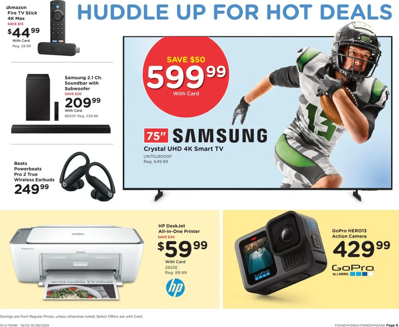 Fred Meyer Home & Apparel - valid from 22.10.2025 | Page: 7 | Products: Subwoofer, Printer, Tv, Camera