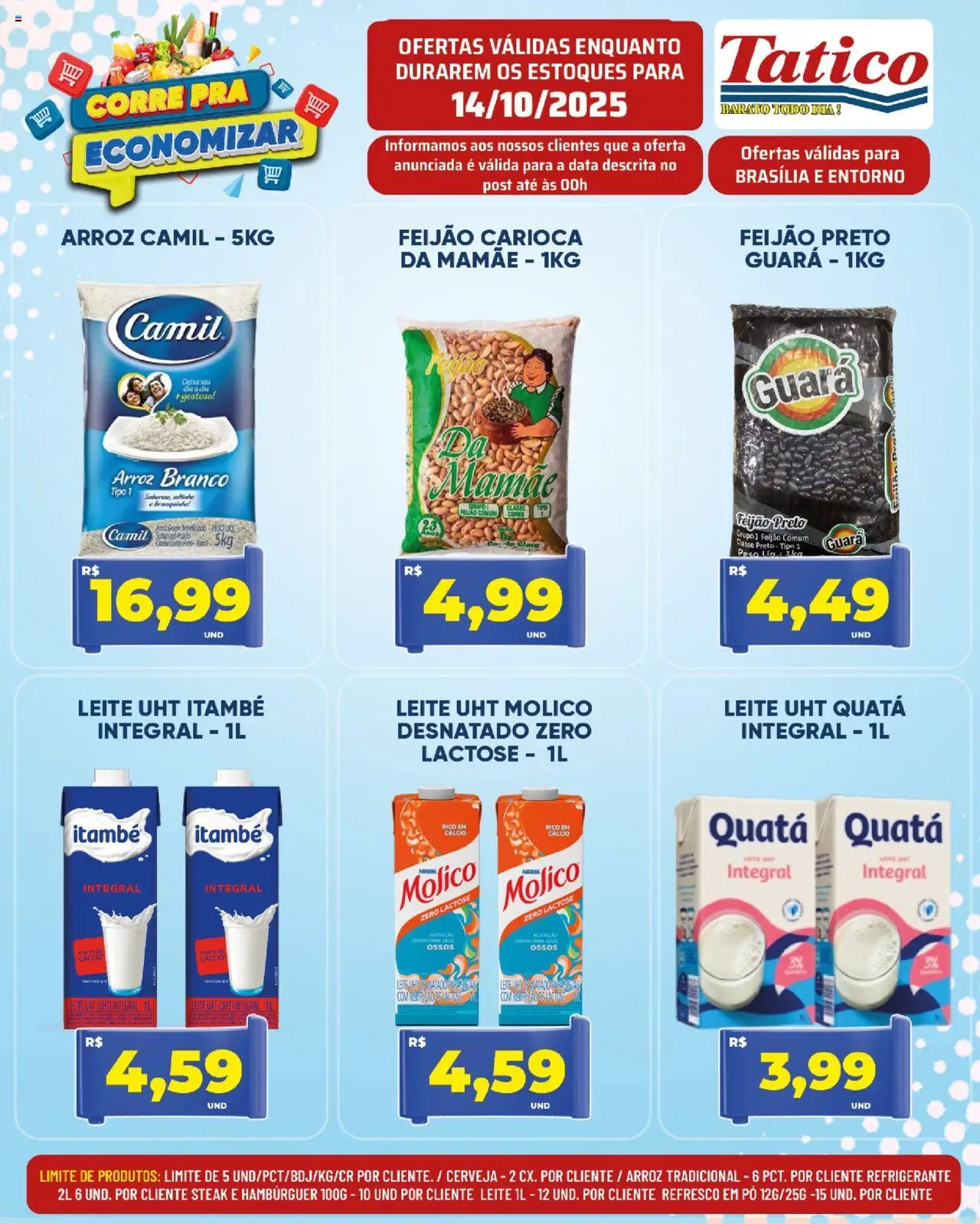 Tatico Folheto - válido de 14.10.2025 | Página: 2 | Produtos: Pó, Leite, Cálcio, Hambúrguer