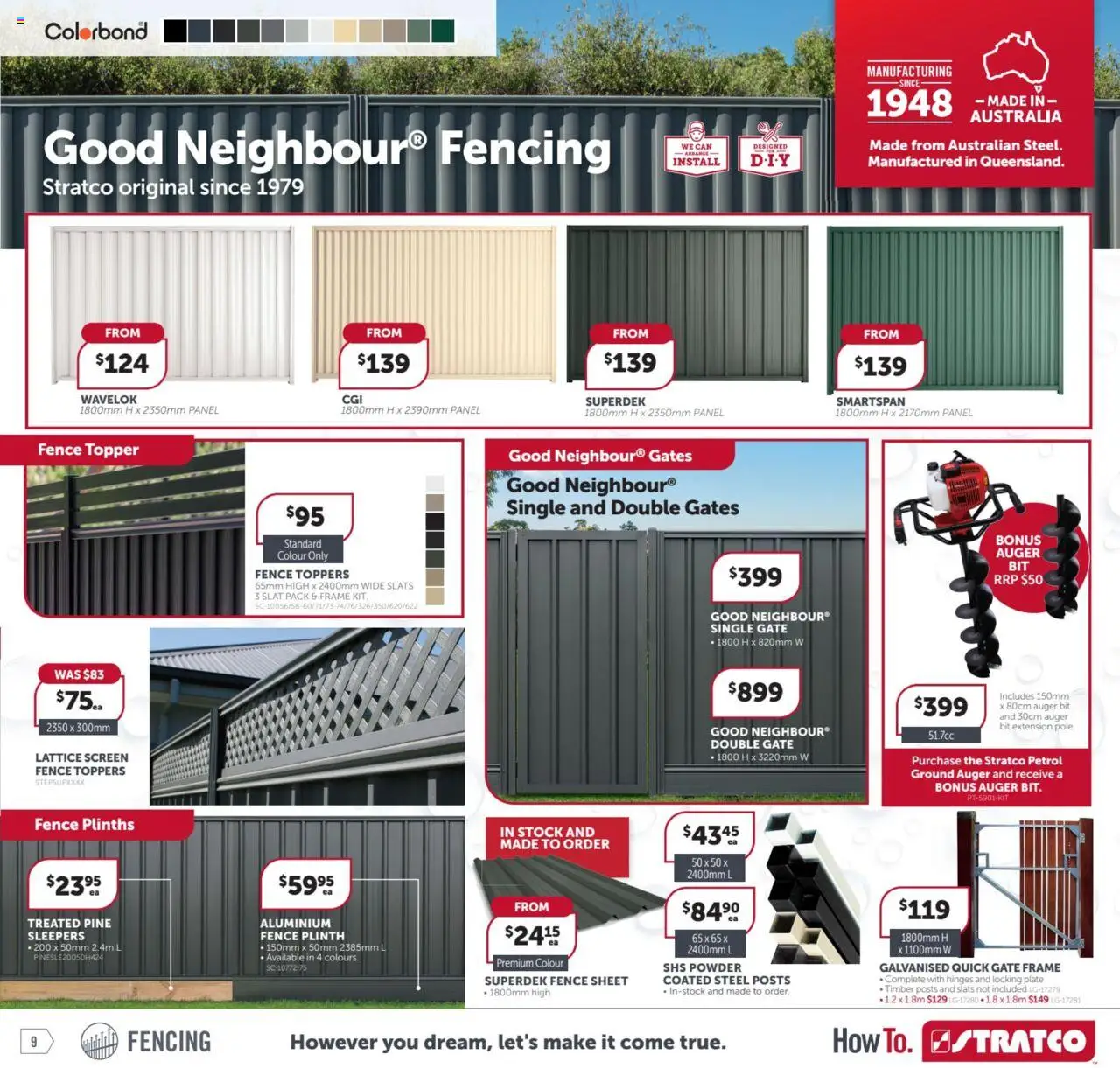 Stratco catalogue - valid from 08.08.2025 | Page: 9 | Products: Fence, Gate, Powder, Screen