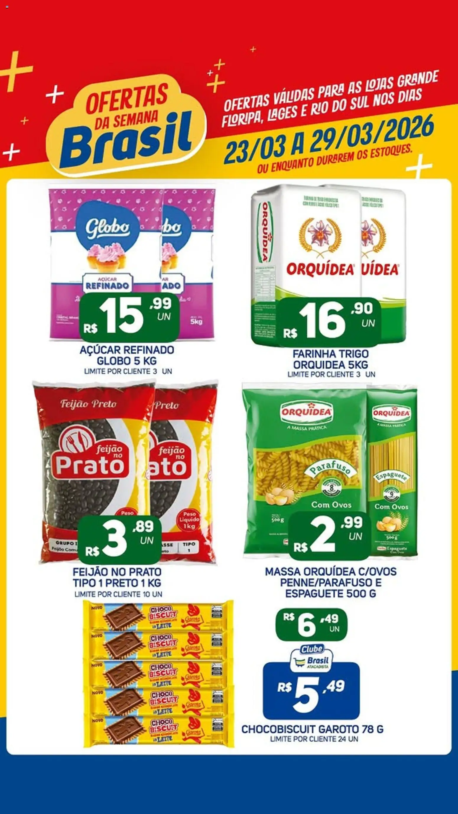 Brasil Atacadista Folheto - válido de 23.03.2026 | Página: 3 | Produtos: Feijão, Leite, Ovos, Açúcar