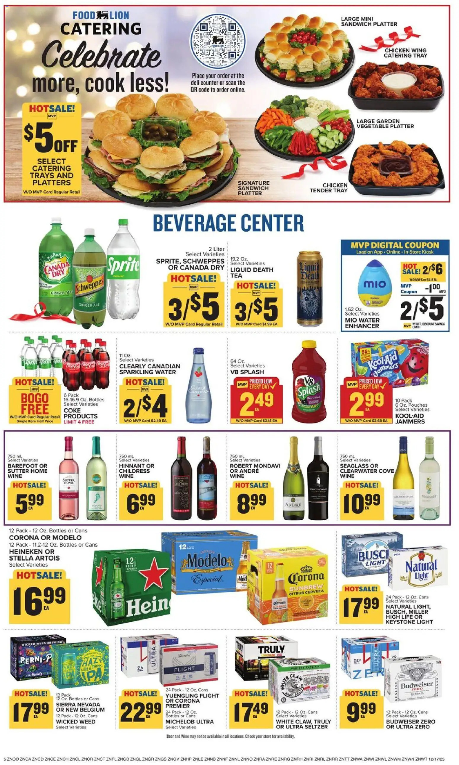 Food Lion Weekly Ad - valid from 17.12.2025 | Page: 9 | Products: Ginger, Wine, Beer, Water