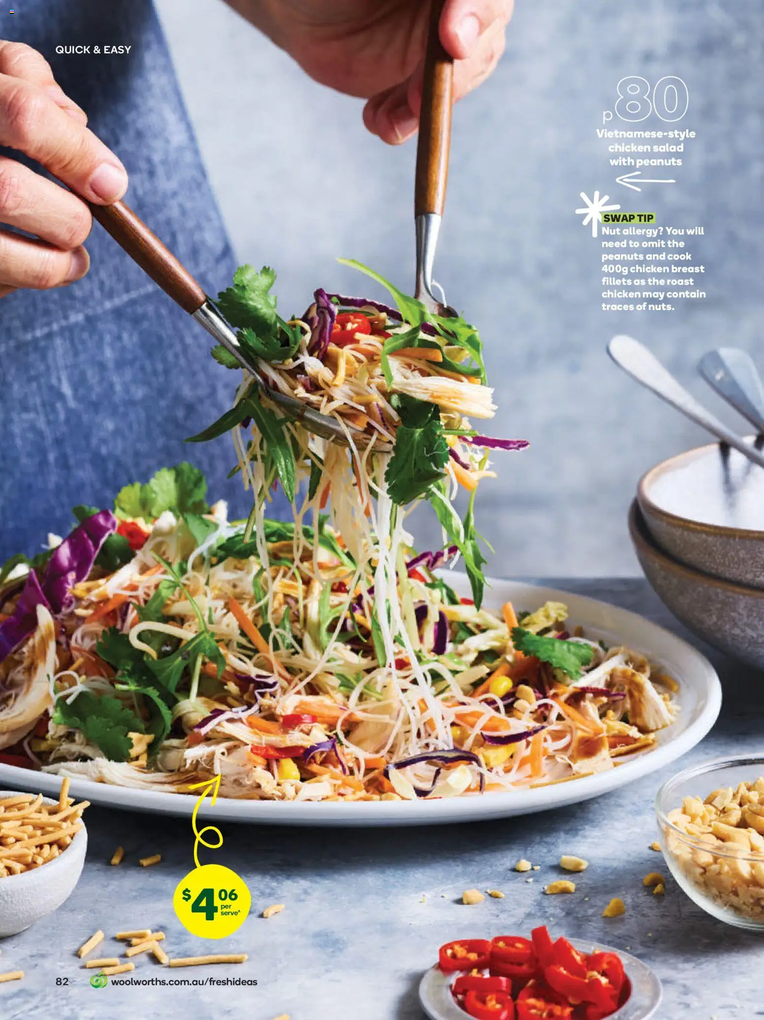 Woolworths catalogue - valid from 01.11.2025 | Page: 82 | Products: Chicken, Peanuts, Salad, Allergy