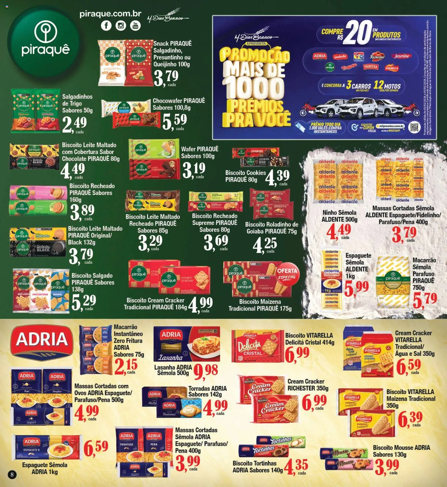 Supermercados Unidos Folheto - válido de 02.03.2026 | Página: 9 | Produtos: Espaguete, Ovos, Cream cracker, Biscoito recheado