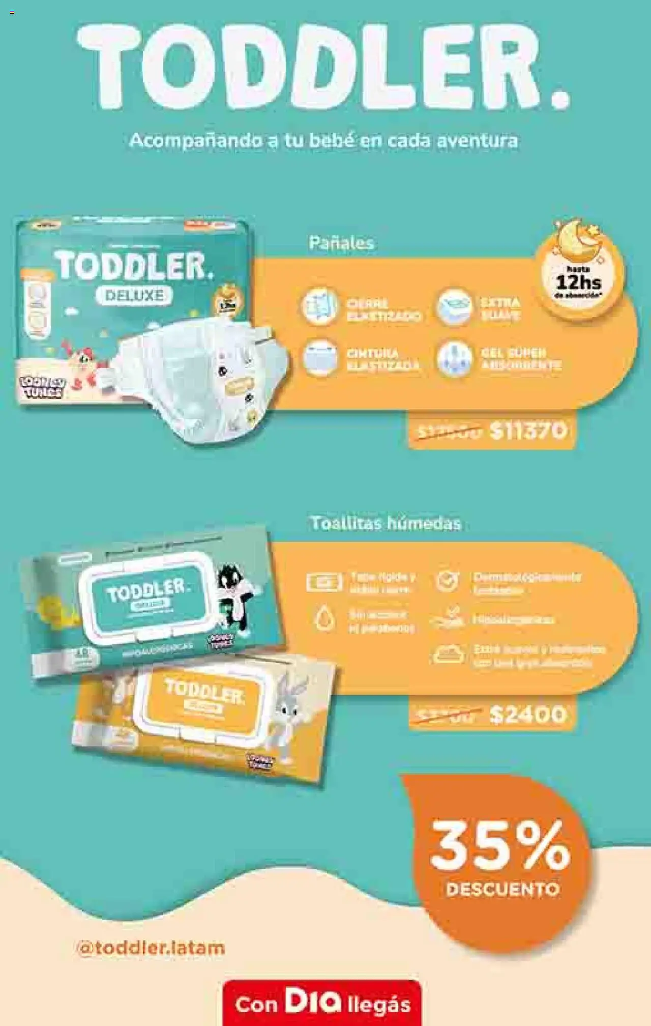 Supermercado DIA Ofertas │ válido desde el 01.10.2025 | Página: 22 | Productos: Toallitas húmedas, Pañales