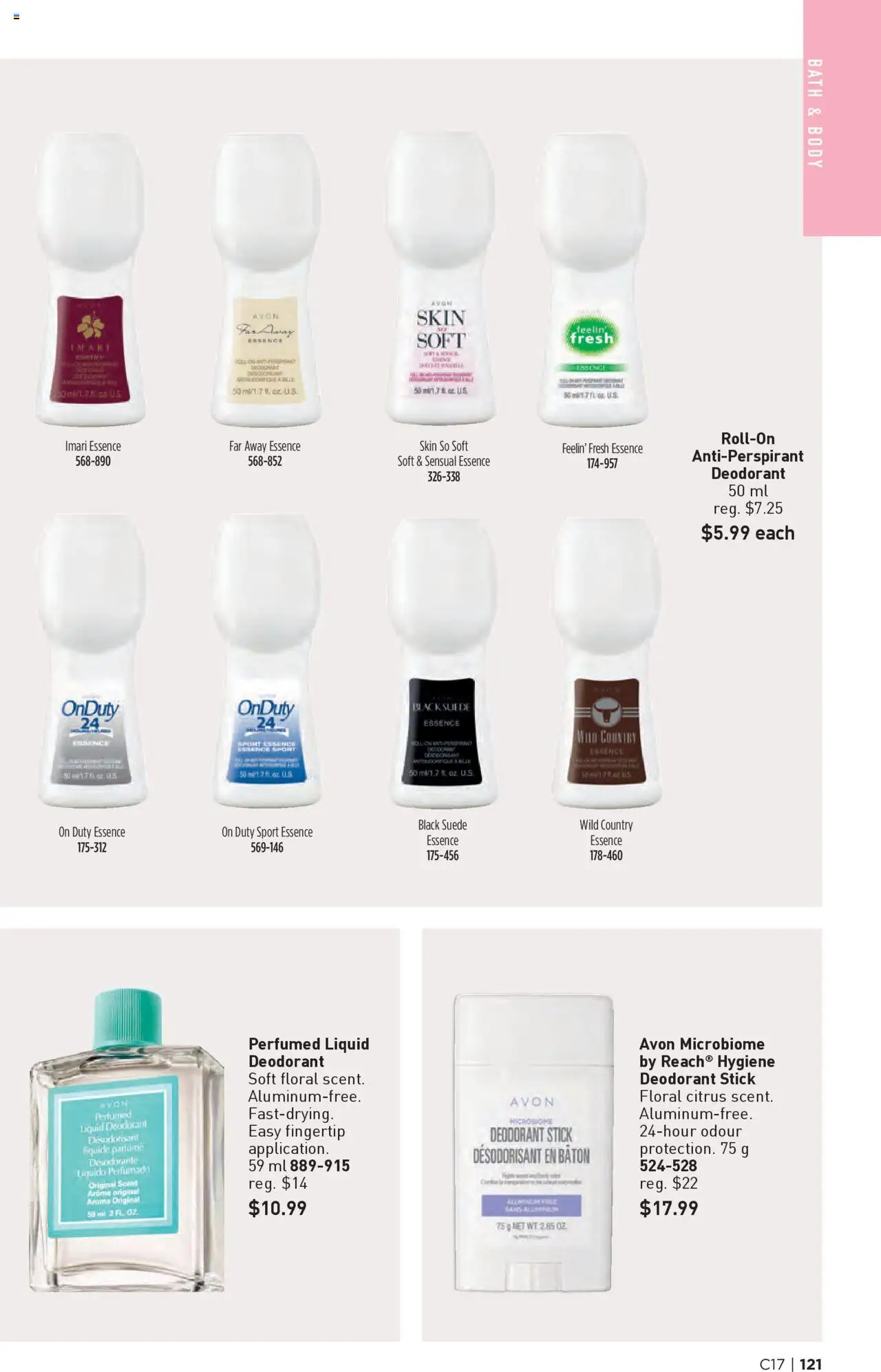 Avon flyer valid from 14.08.2025 | Page: 121 | Products: Deodorant, Antiperspirant, Bath