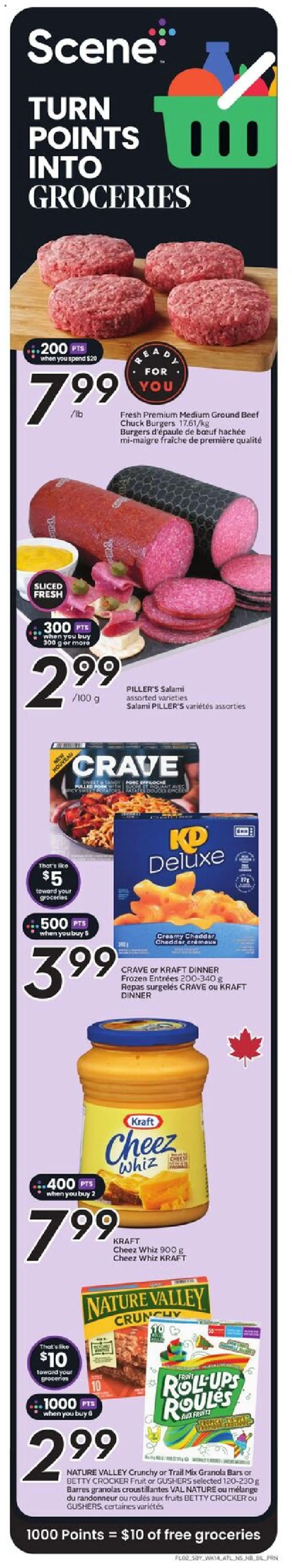 Sobeys flyer valid from 31.07.2025 | Page: 3 | Products: Beef, Salami
