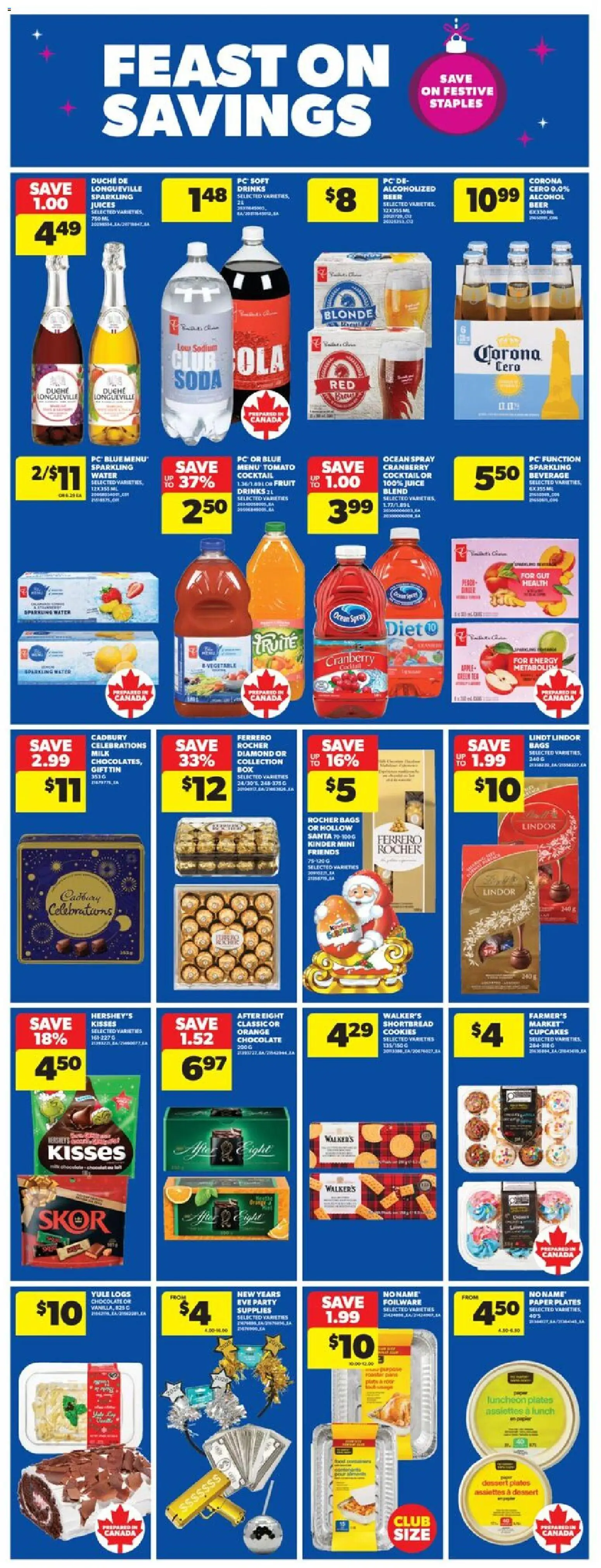 Real Canadian Superstore flyer valid from 11.12.2025 | Page: 9 | Products: Cookies, Milk, Chocolate, Juice