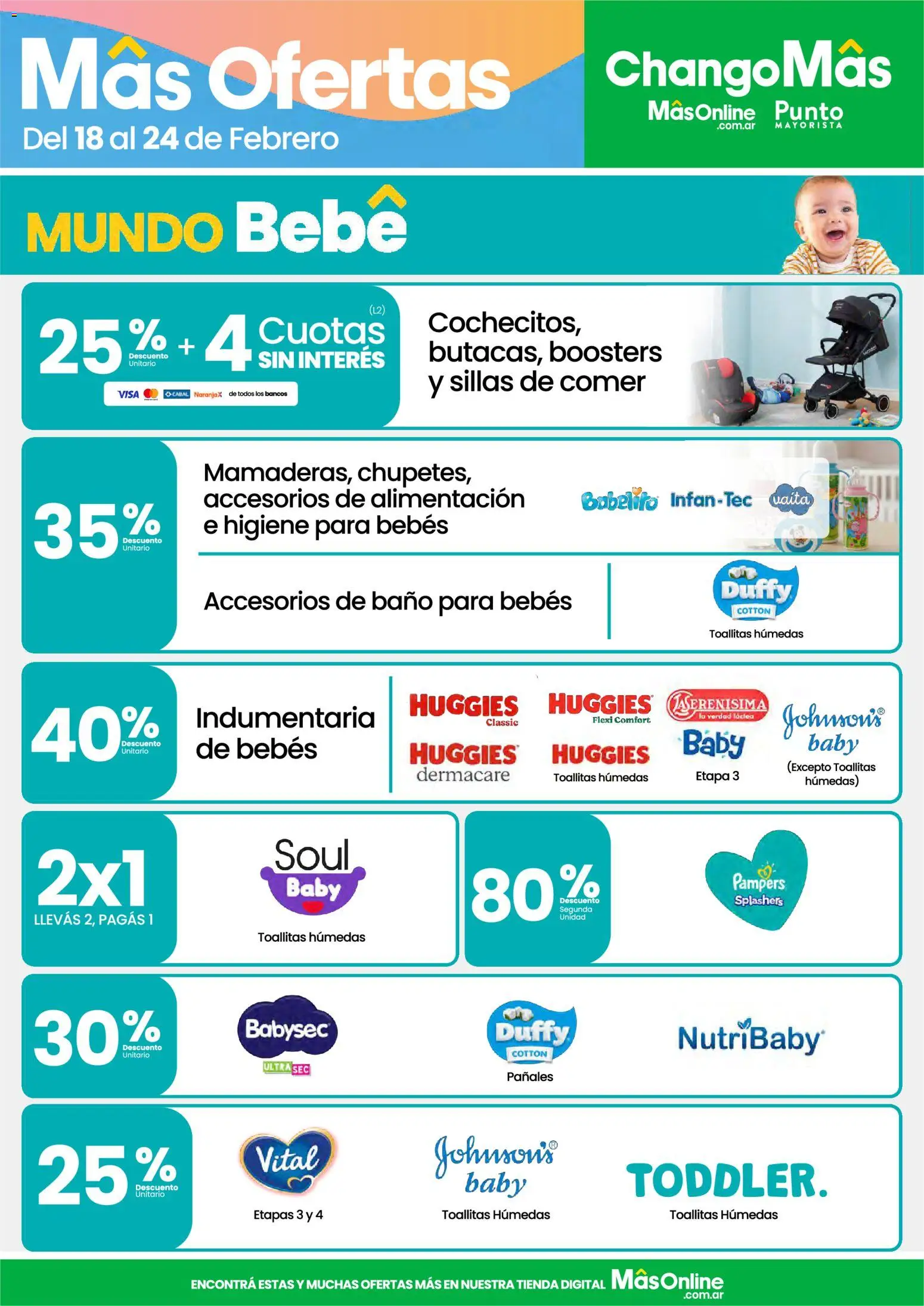 Punto Mayorista catálogo │ válido desde el 18.02.2026 | Página: 9 | Productos: Baño, Toallitas húmedas, Pañales