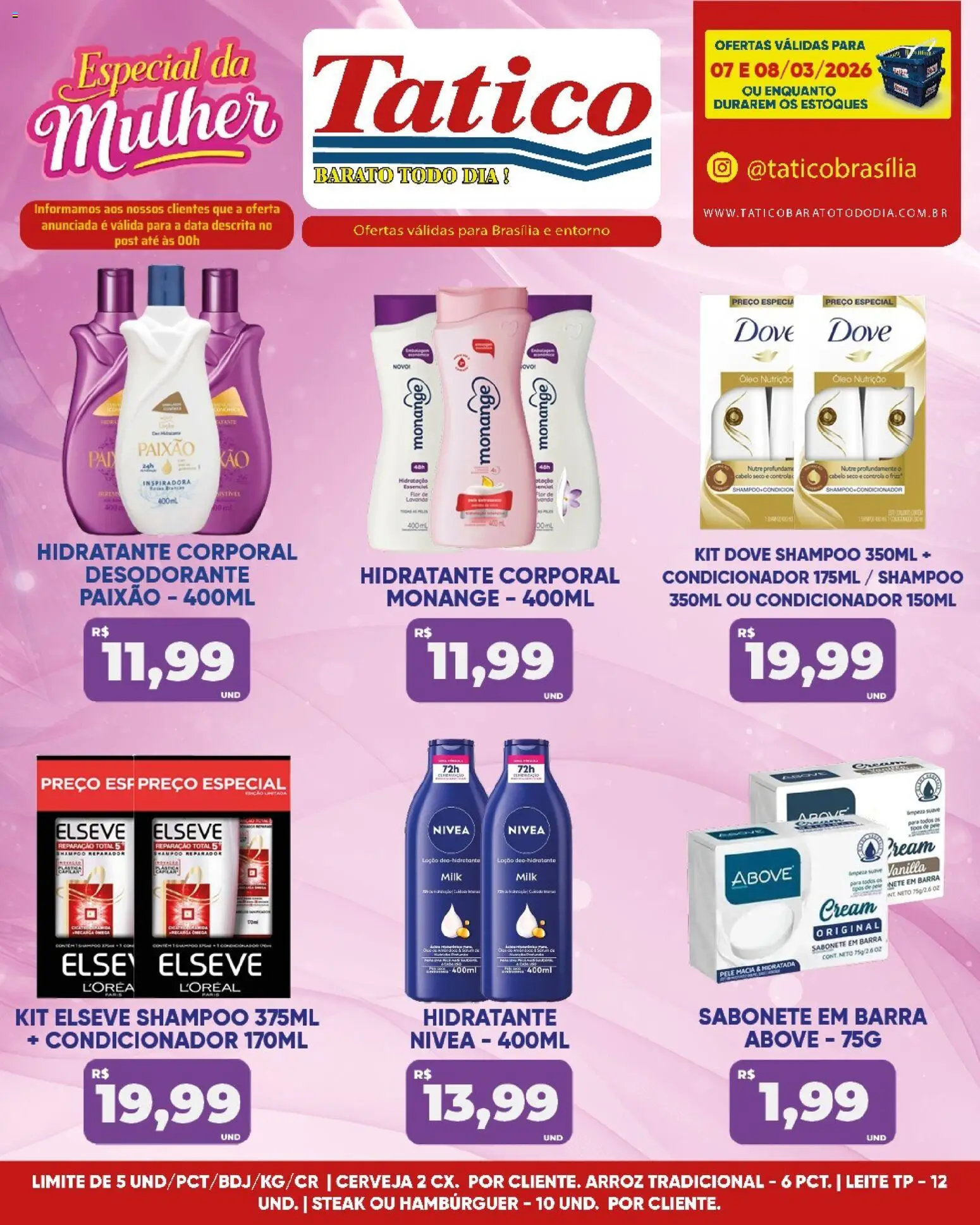 Tatico Folheto - válido de 09.03.2026 | Página: 32 | Produtos: Hidratante corporal, Óleo, Hambúrguer, Sabonete