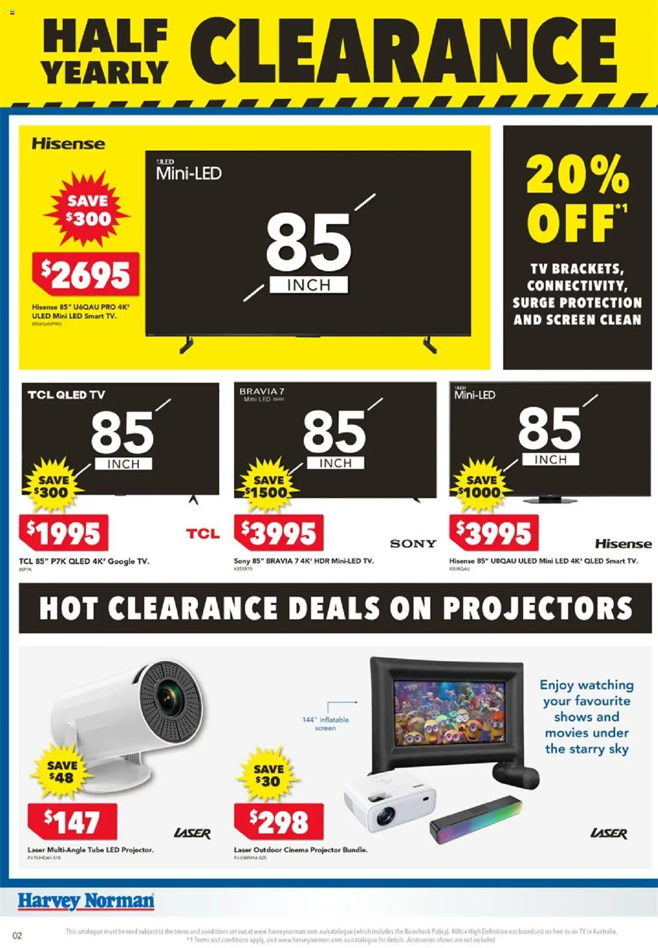 Harvey Norman catalogue - valid from 05.06.2025 | Page: 2 | Products: Accessories, Tv, Projector, Screen
