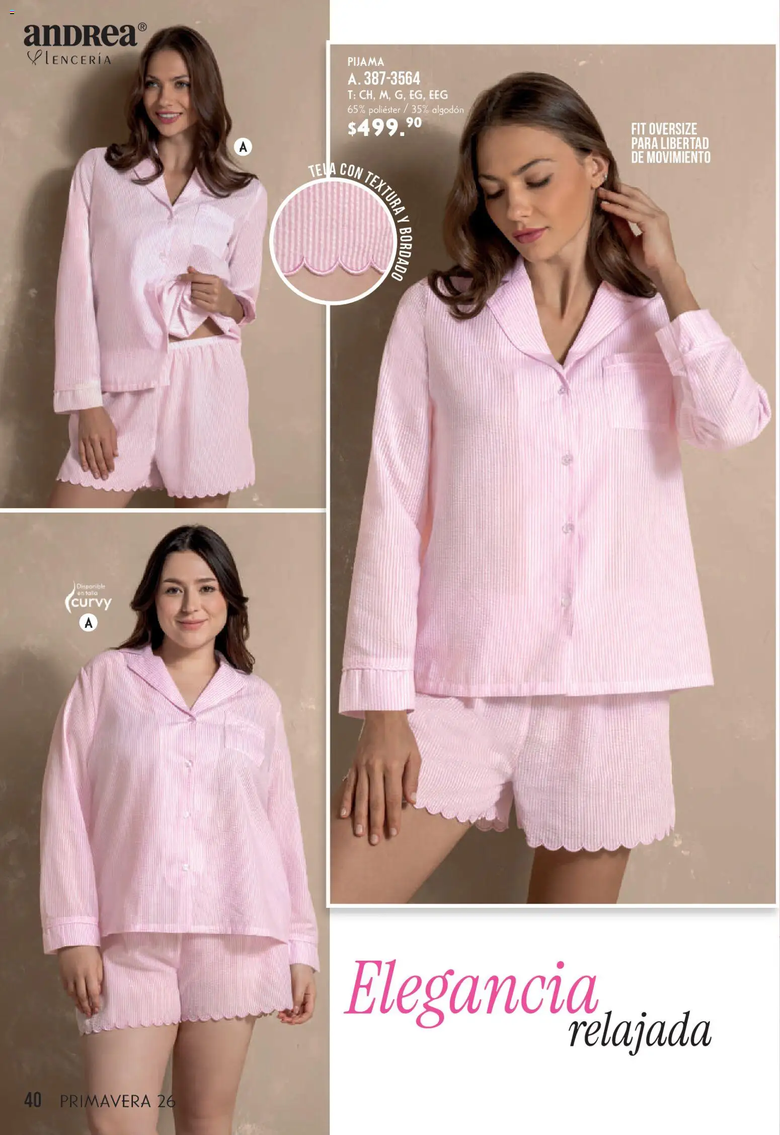 Nuevas ofertas de Andrea válidas en toda la República Mexicana desde el 22.03.2026. ¡Encuentra las mejores ofertas en Andrea catálogo Lo más top! | Página: 40 | Productos: Pijama, Algodón