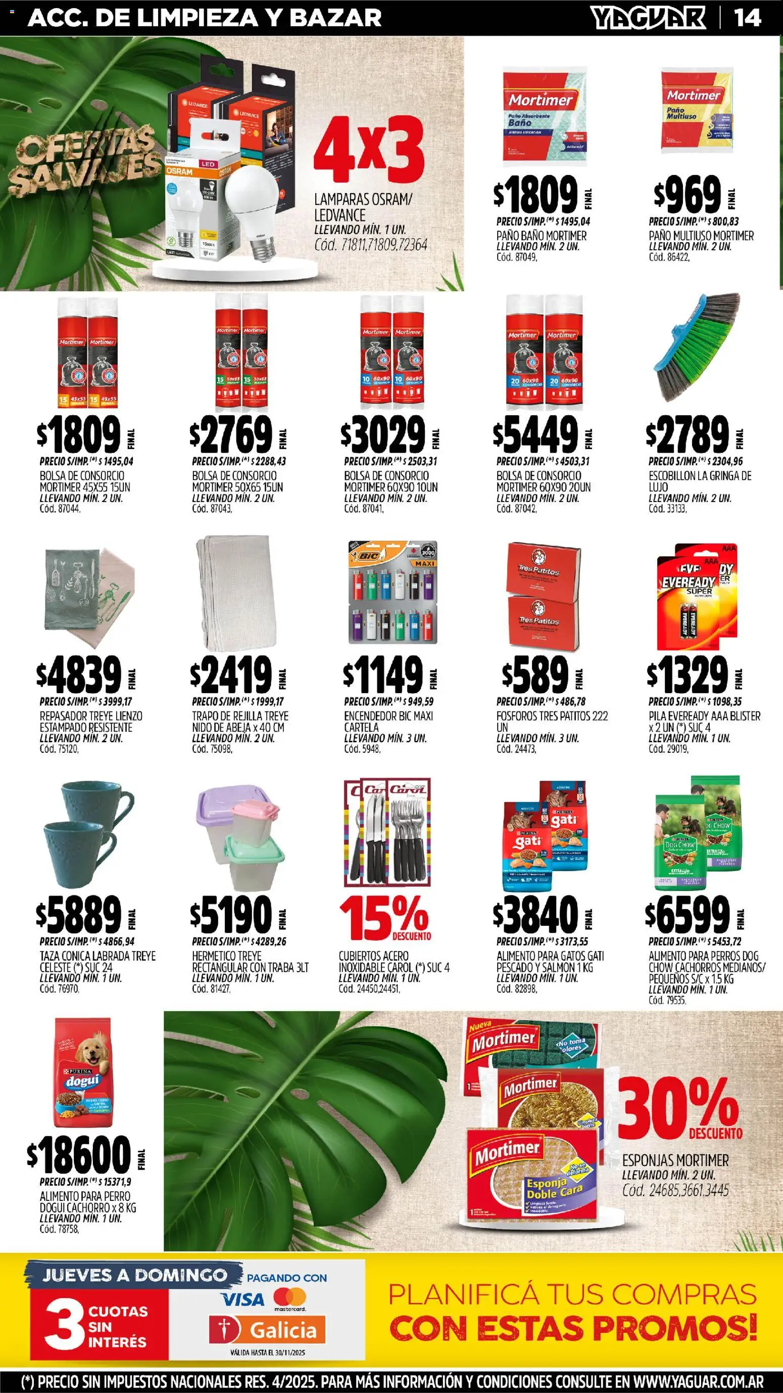 Yaguar - Bahía Blanca │ válido desde el 03.11.2025 | Página: 16 | Productos: Baño, Rejilla, Taza, Repasador