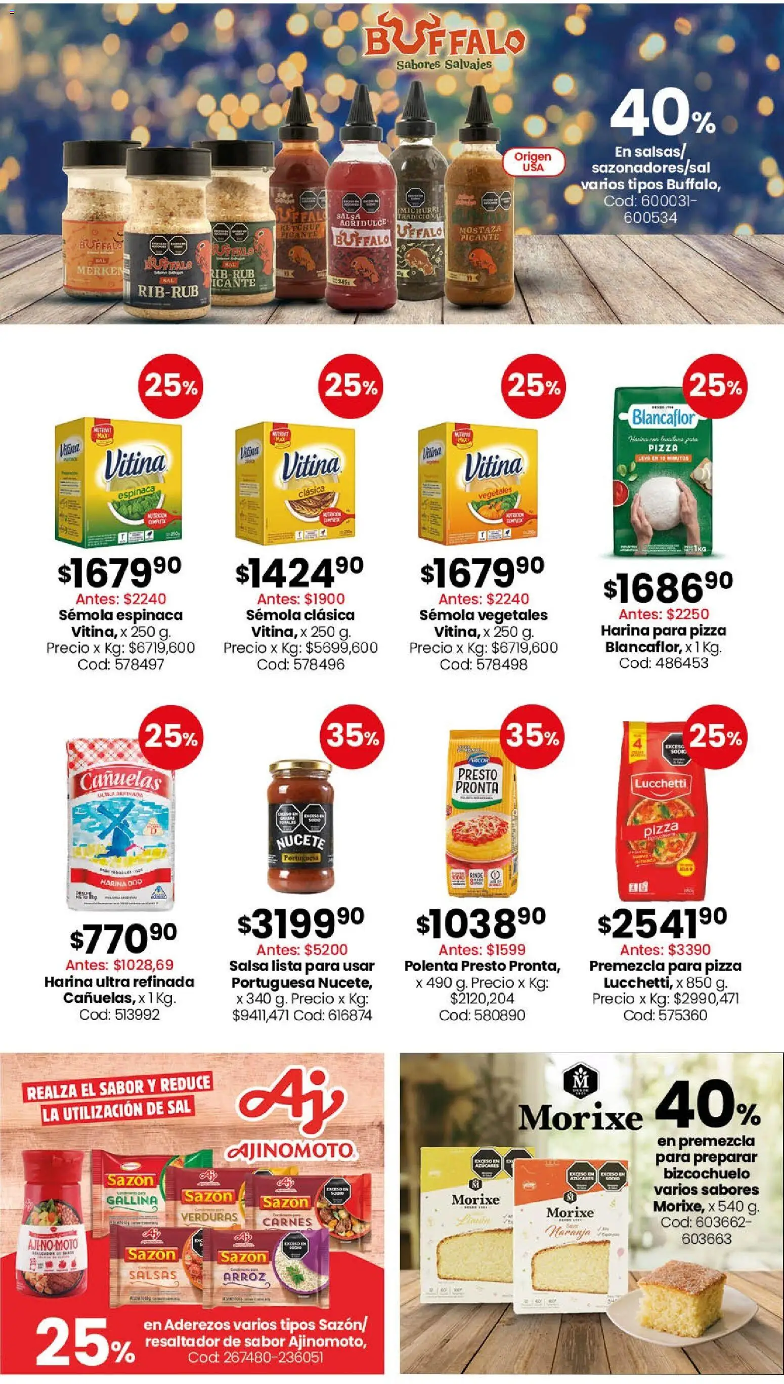 Coto - Ofertas Almacén y bebidas │ válido desde el 06.04.2026 | Página: 4 | Productos: Harina, Polenta, Pizza, Espinaca
