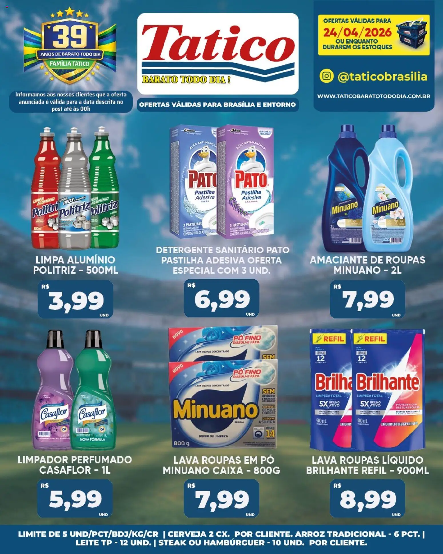 Tatico Folheto - válido de 25.04.2026 | Página: 22 | Produtos: Pó, Detergente, Caixa, Hambúrguer