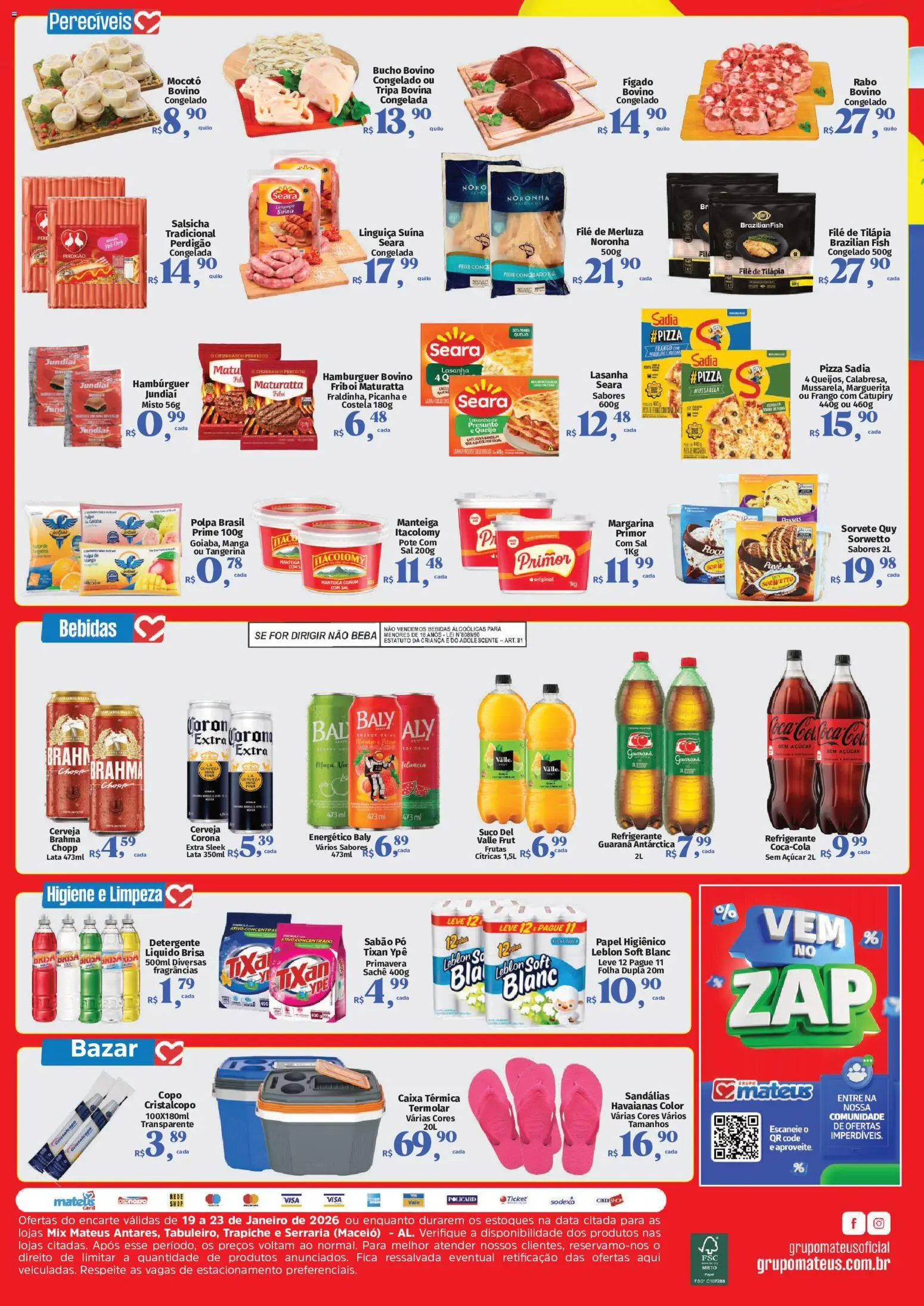 Mateus Folheto - válido de 19.01.2026 | Página: 2 | Produtos: Margarina primor, Tilápia, Catupiry, Primer