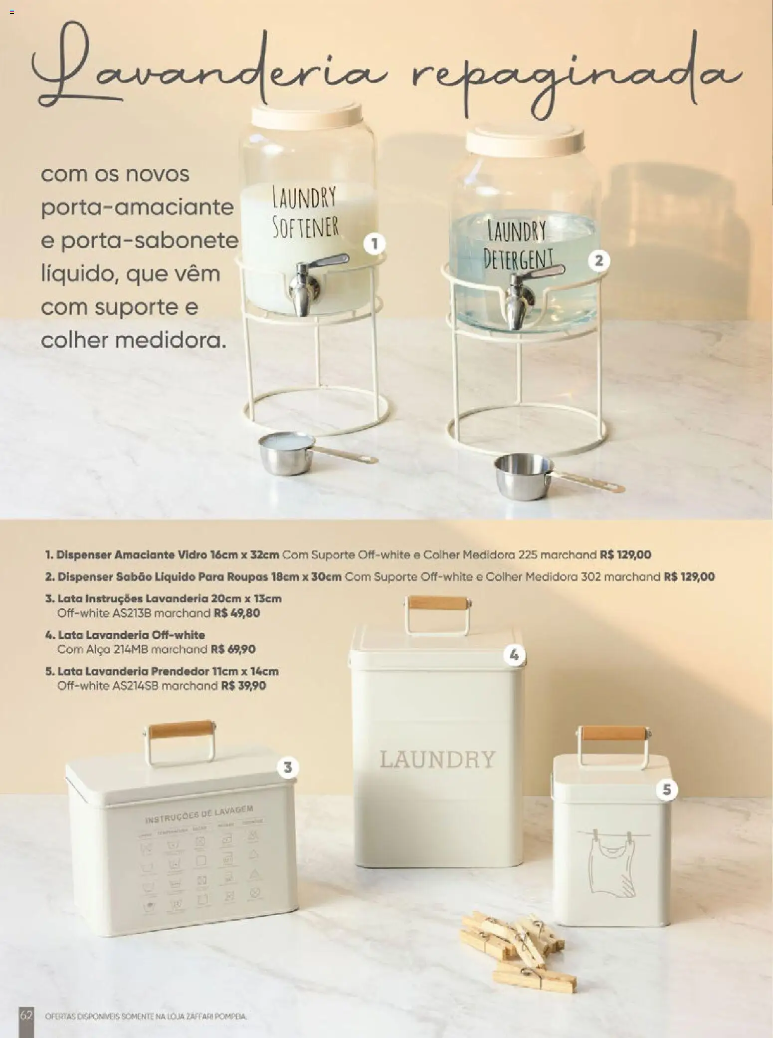 Zaffari Folheto - válido de 27.11.2025 | Página: 62 | Produtos: Sabão, Roupas, Colher medidora, Amaciante