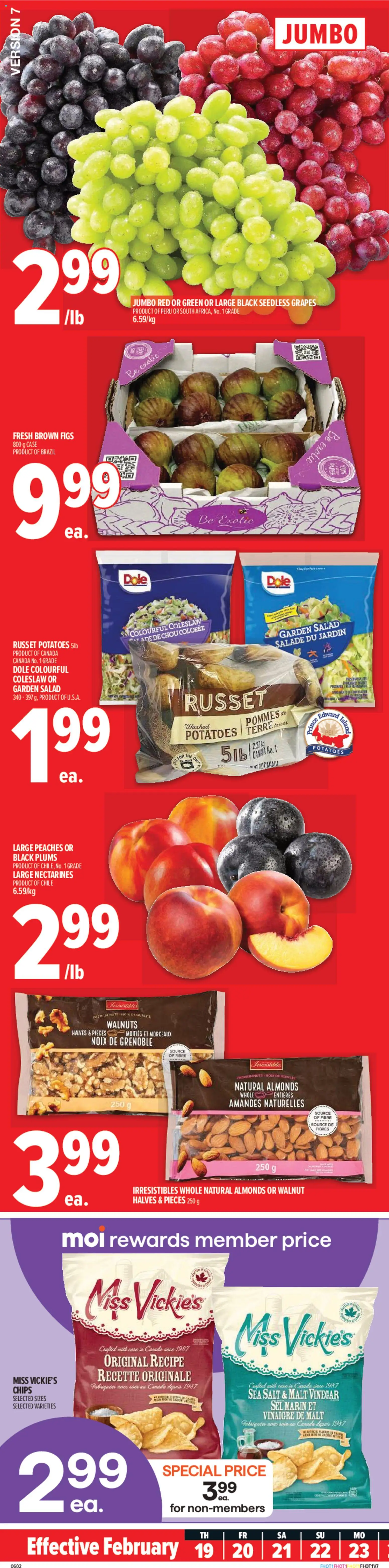 Metro flyer valid from 19.02.2026 | Page: 1 | Products: Chips, Nuts, Salad, Case