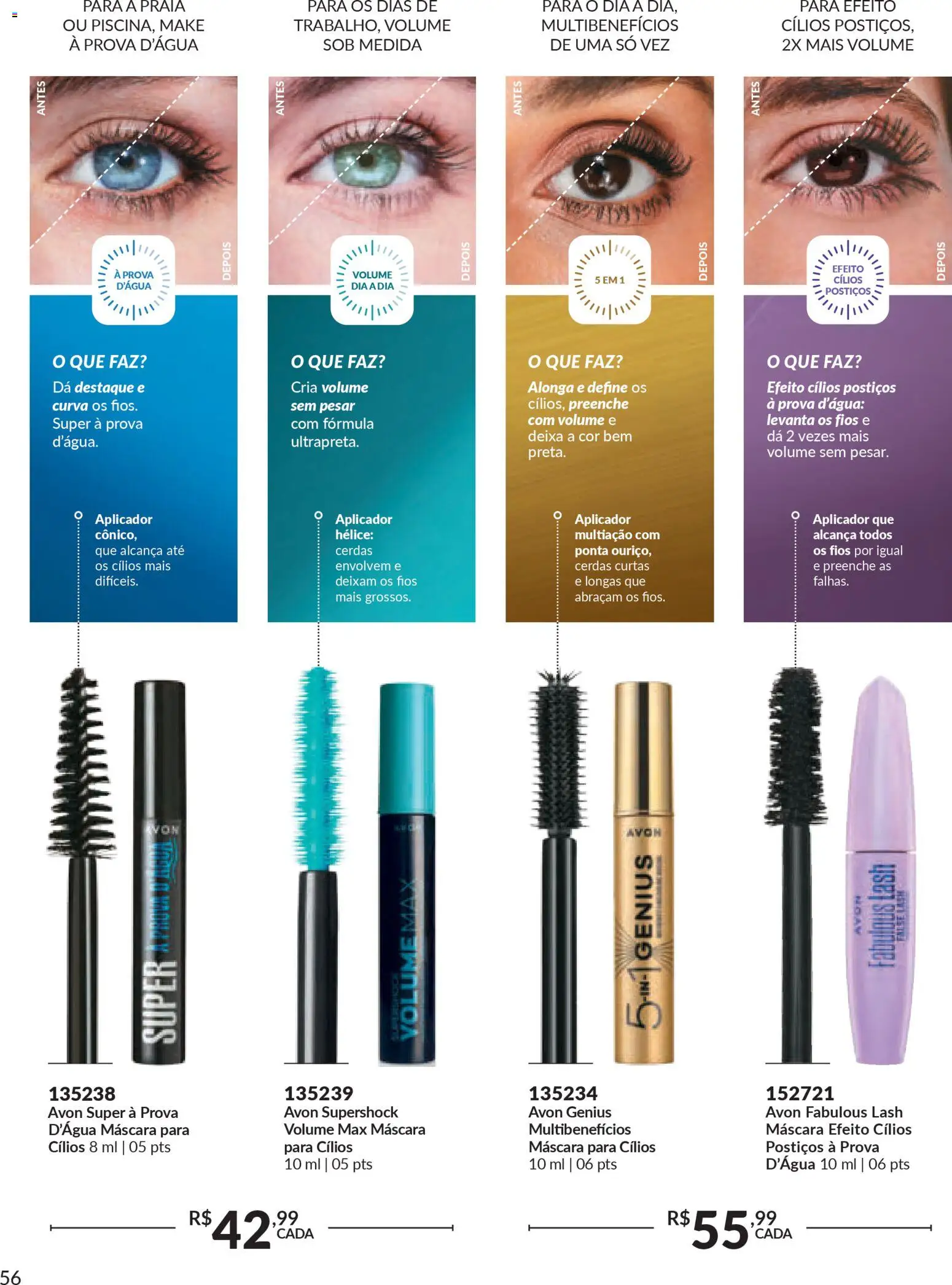 Avon Folheto - válido de 06.01.2026 | Página: 56 | Produtos: Máscara para cílios, Cílios postiços