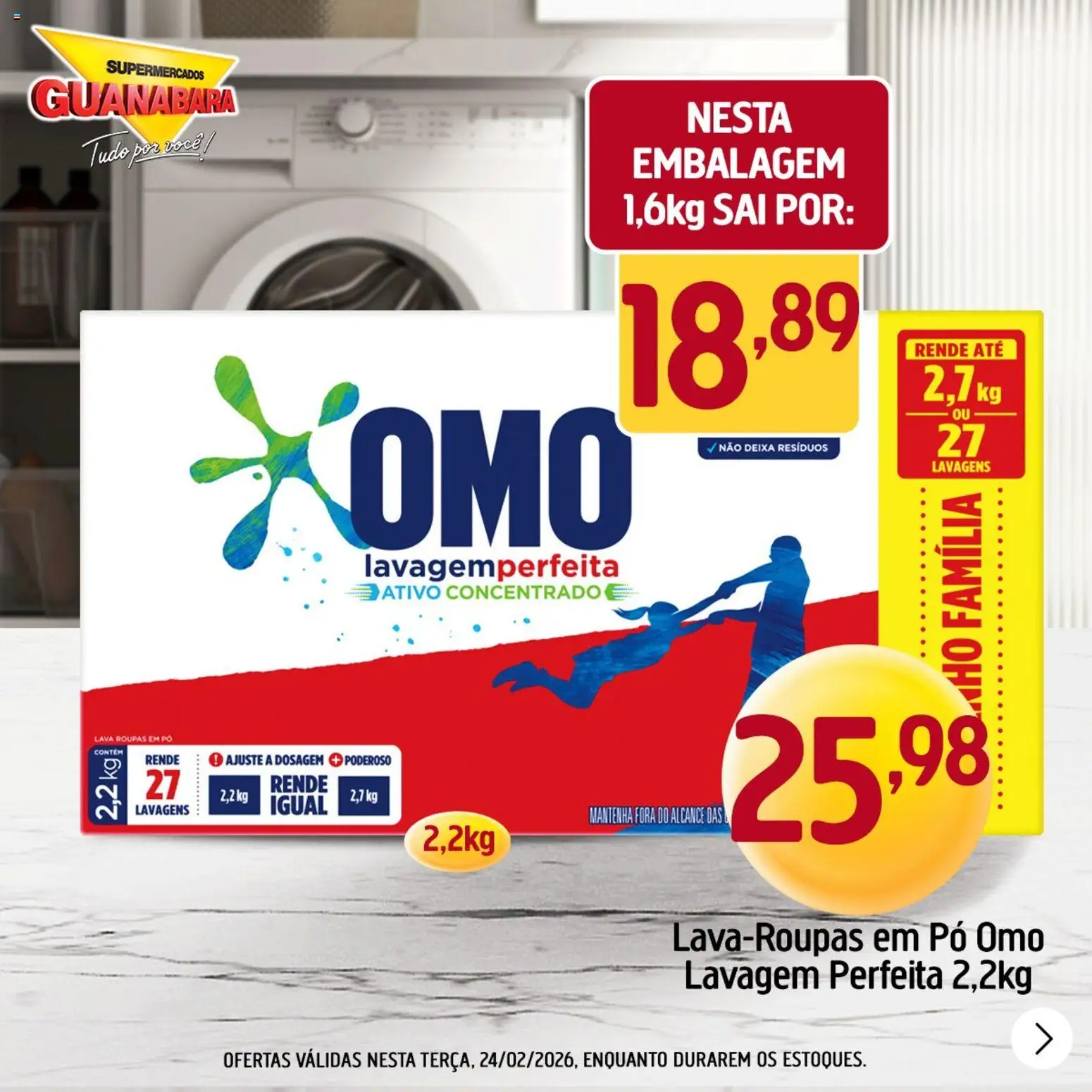 Supermercados Guanabara Folheto - válido de 24.02.2026 | Página: 1 | Produtos: Pó, Roupas
