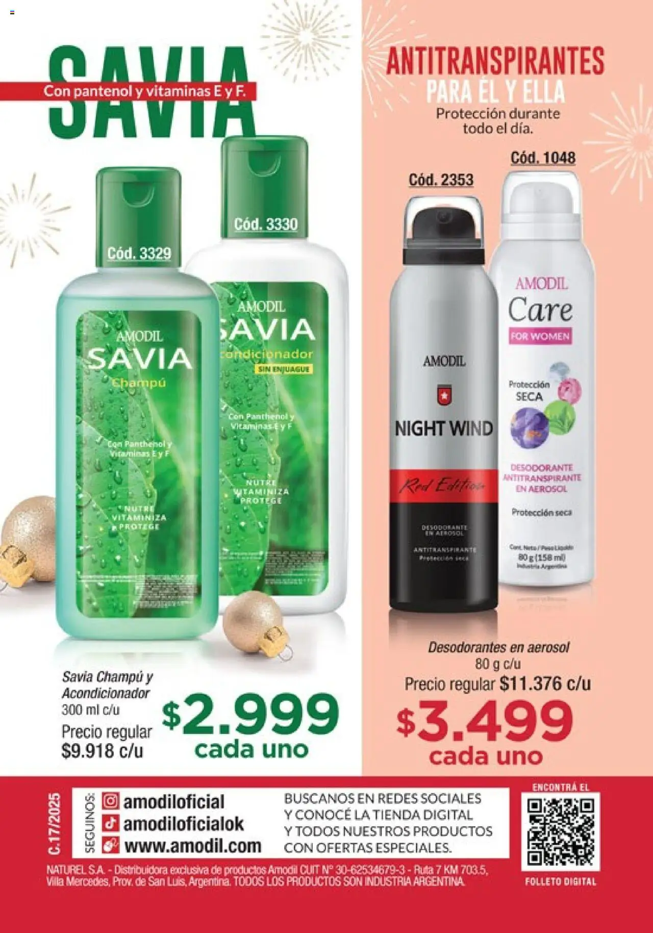 Catálogo Amodil Campaña 17/2025 │ válido desde el 14.10.2025 | Página: 164 | Productos: Vitaminas, Acondicionador, Desodorante, Antitranspirante