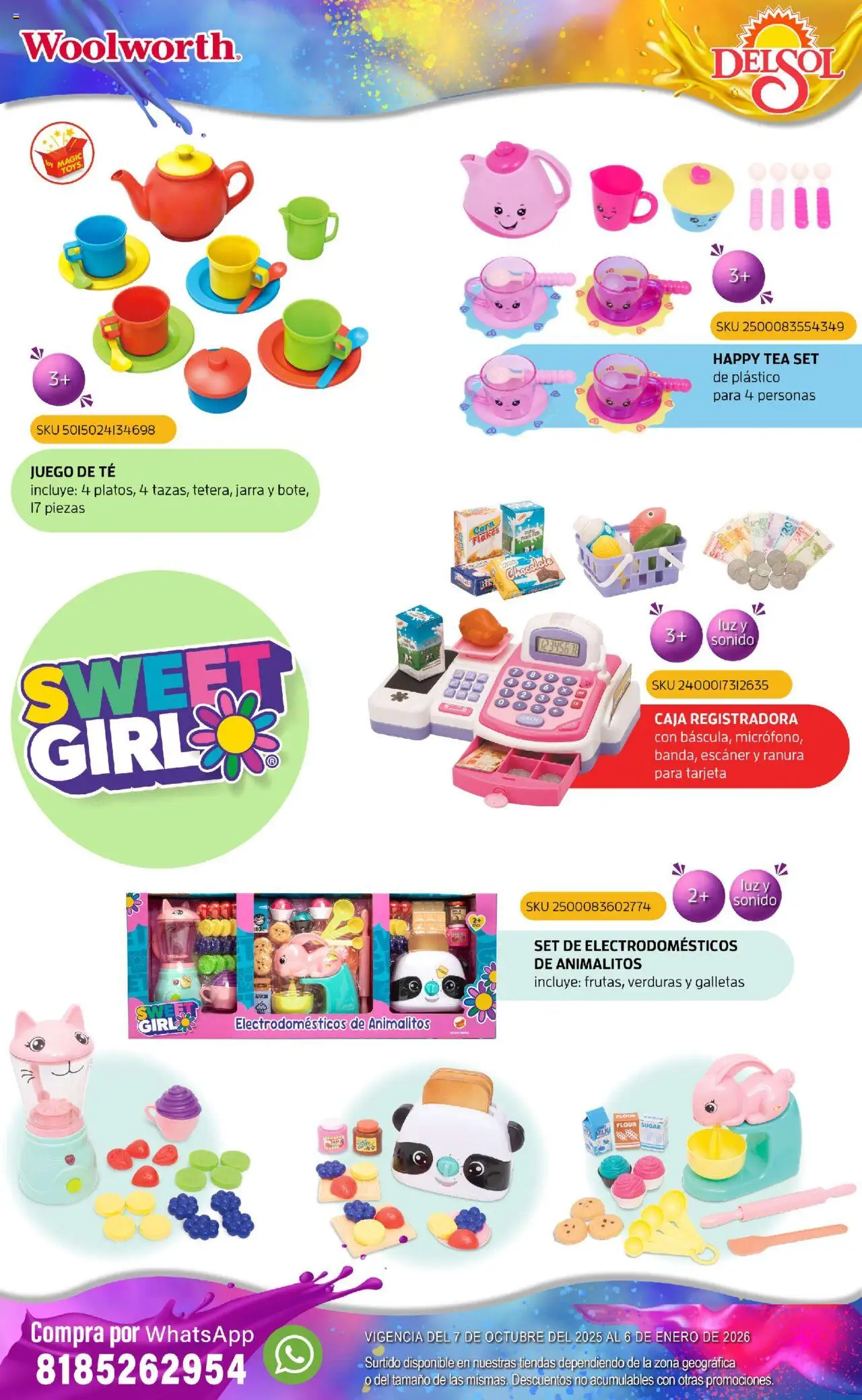 Nuevas ofertas de Del Sol y Woolworth válidas en toda la República Mexicana desde el 07.10.2025. ¡Encuentra las mejores ofertas en Del Sol y Woolworth - Catálogo Castillo Del Juguete! | Página: 96 | Productos: Chocolate, Galletas, Té, Caja