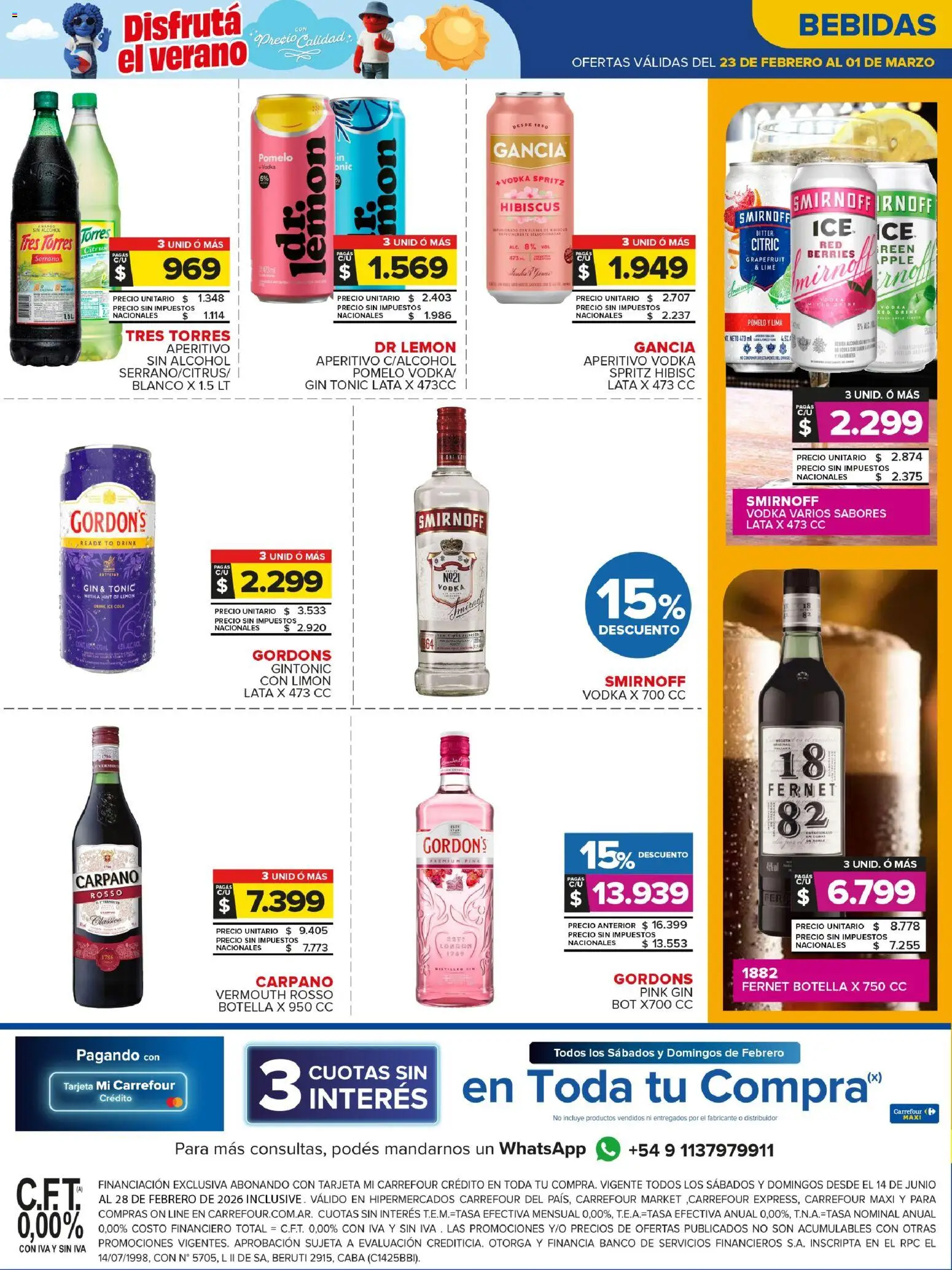 Carrefour Maxi catálogo │ válido desde el 23.02.2026 | Página: 5 | Productos: Gin, Fernet, Lima, Pomelo