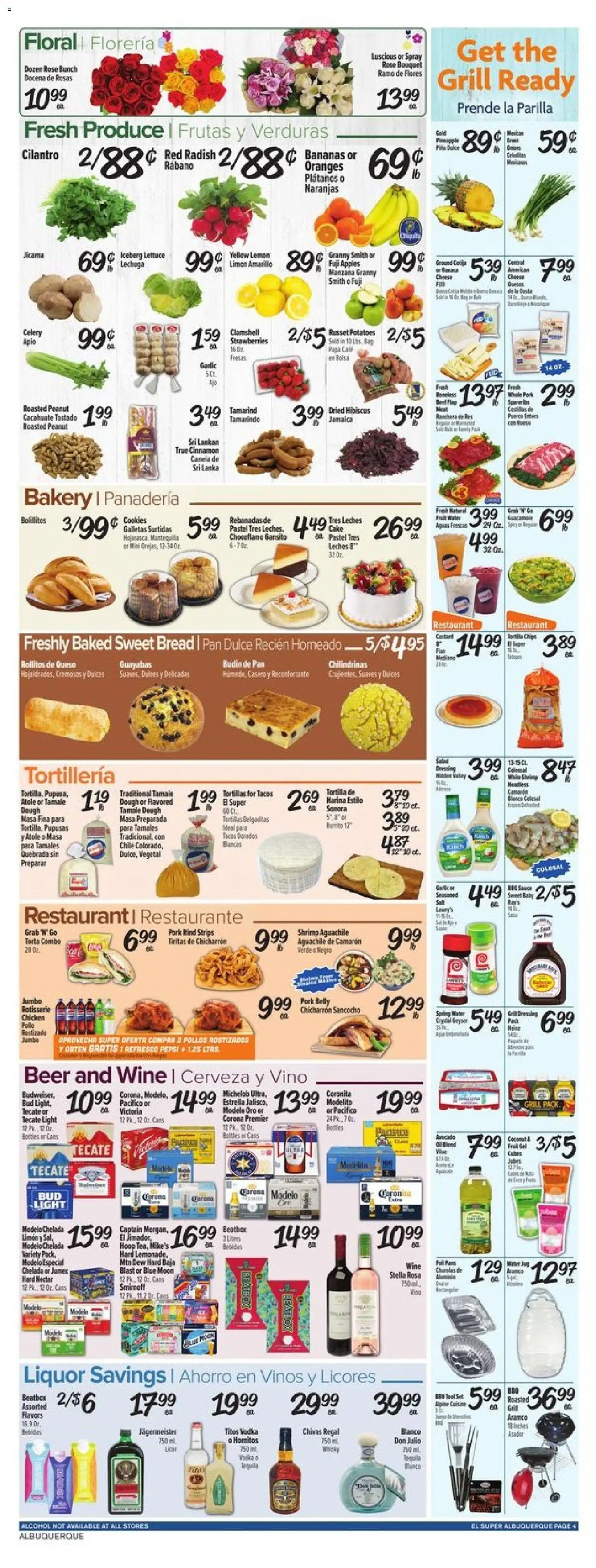 El Super Weekly Ad - NM - valid from 08.04.2026 | Page: 4 | Products: Pork, Cookies, Vodka, Potatoes