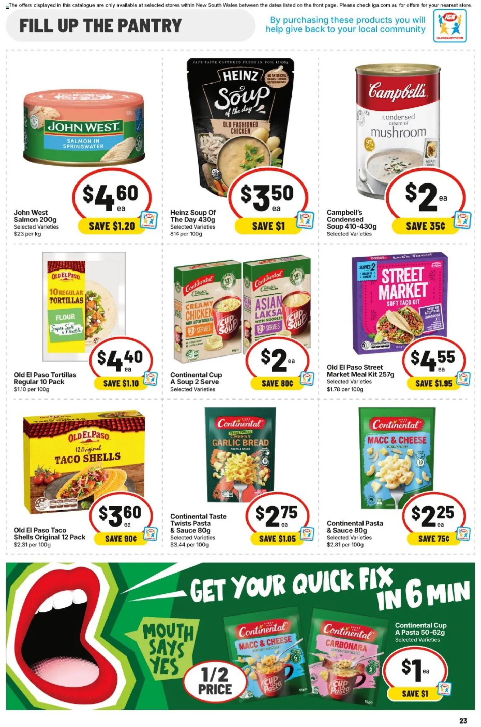 IGA catalogue - valid from 11.03.2026 | Page: 22 | Products: Chicken, Cream, Salmon, Lime