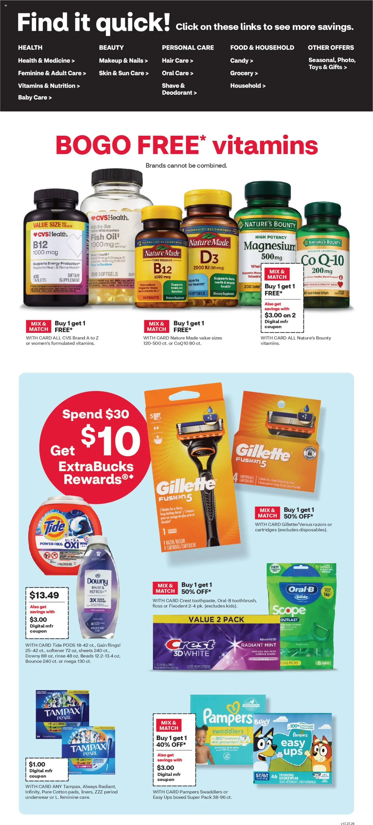 CVS Pharmacy Weekly Ad - CT - valid from 01.02.2026 | Page: 4 | Products: Vitamin, Oil, Deodorant, Fish
