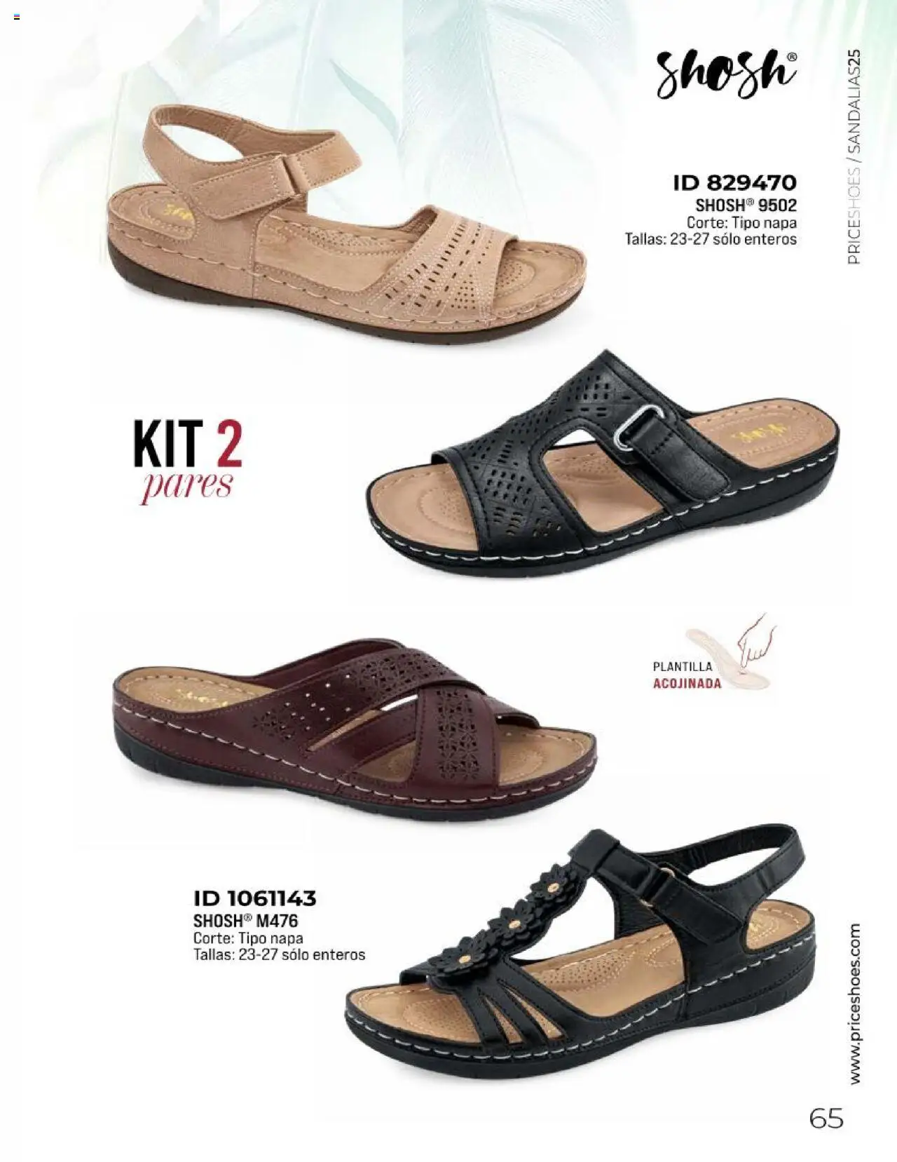 Nuevas ofertas de Price Shoes válidas en toda la República Mexicana desde el 11.03.2025. ¡Encuentra las mejores ofertas en Price Shoes catálogo Sandalias Kits 2025! | Página: 65