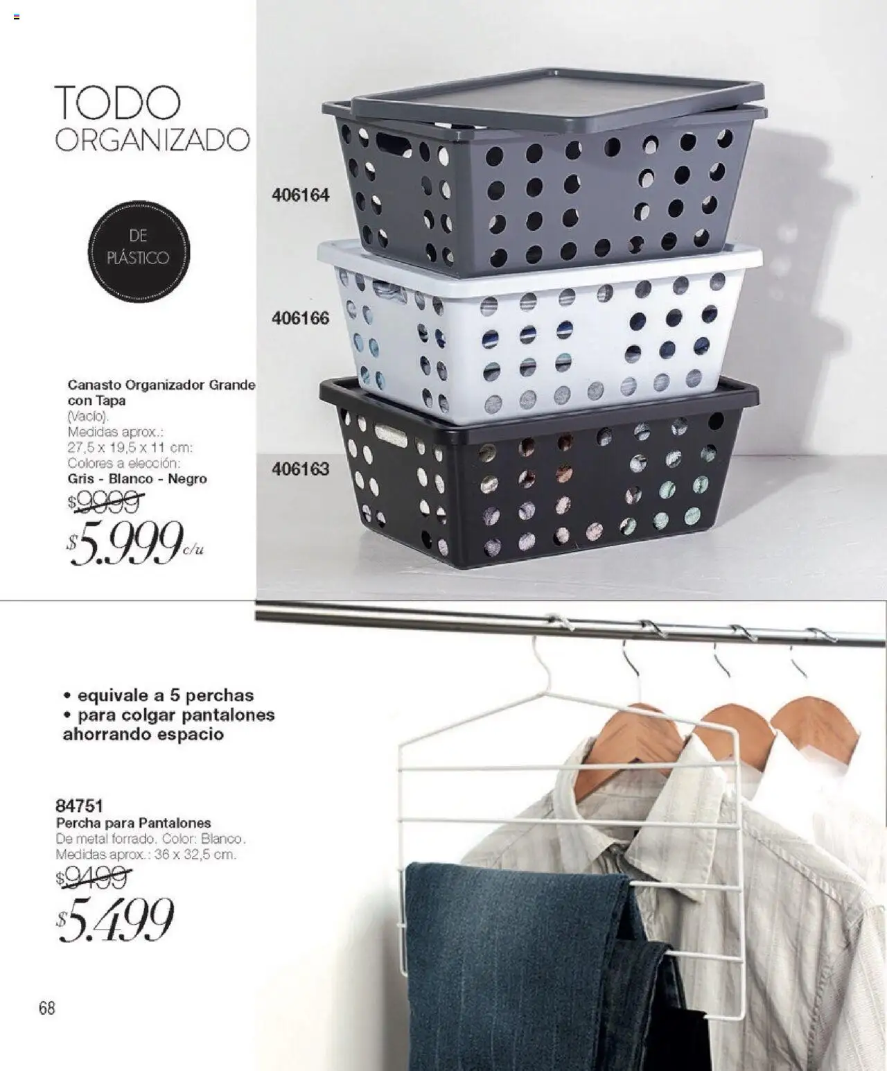 Violetta catálogo │ válido desde el 16.05.2025 | Página: 68 | Productos: Organizador, Percha, Pantalones