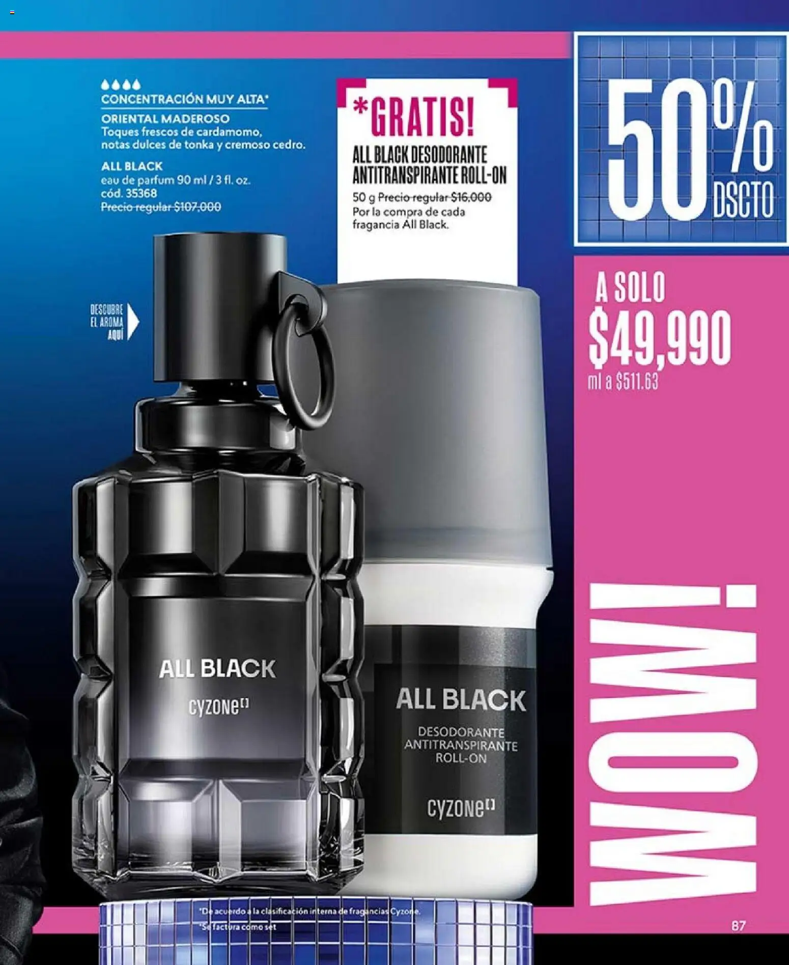 CyZone revista - valida desde el 01.04.2026 | Página: 87 | Productos: Fragancia, Ruana, Desodorante, Antitranspirante