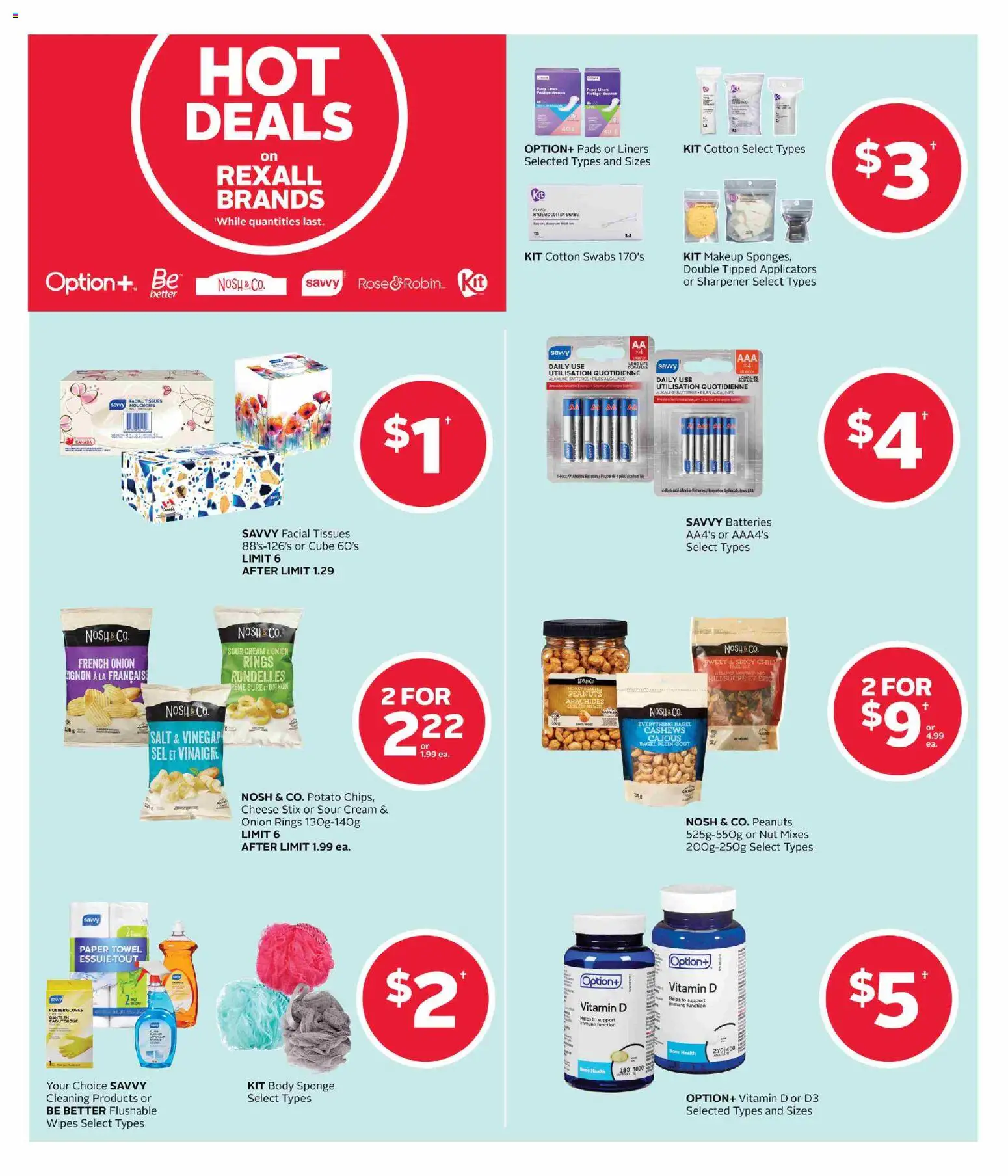 Rexall flyer valid from 09.01.2026 | Page: 4 | Products: Sour cream, Cream, Gloves, Cheese