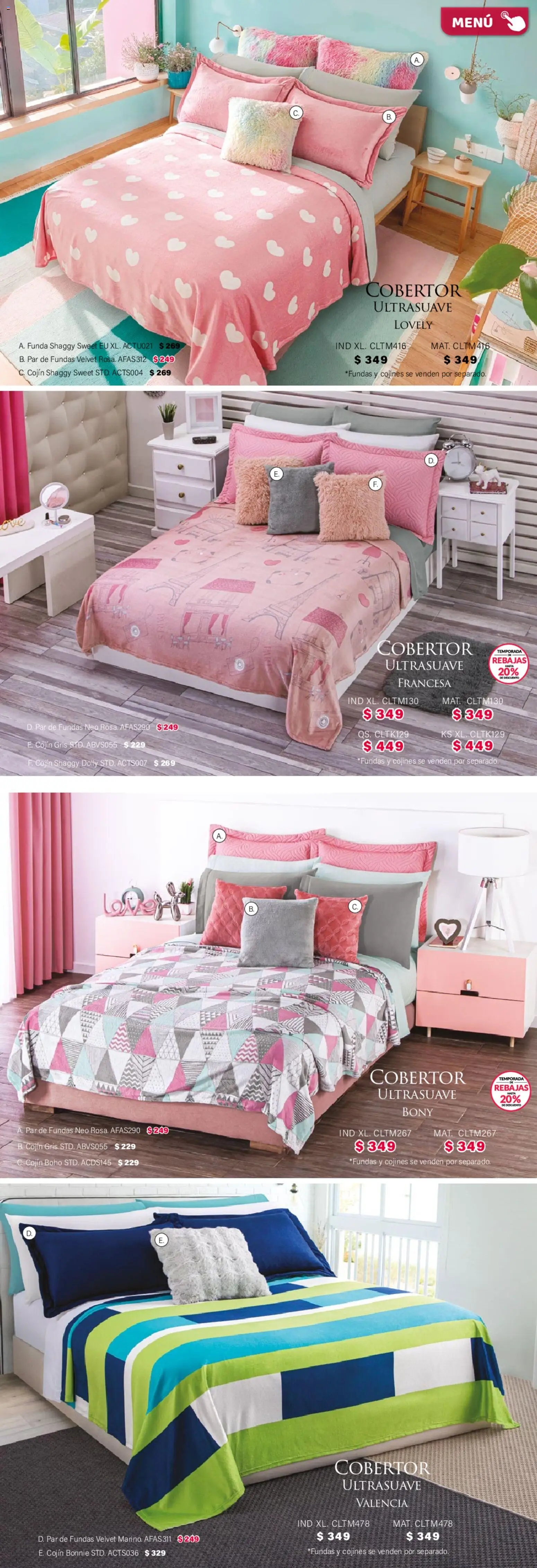 Nuevas ofertas de Colchas Concord válidas en toda la República Mexicana desde el 01.02.2026. ¡Encuentra las mejores ofertas en Colchas Concord catálogo! | Página: 196 | Productos: Cobertor, Funda