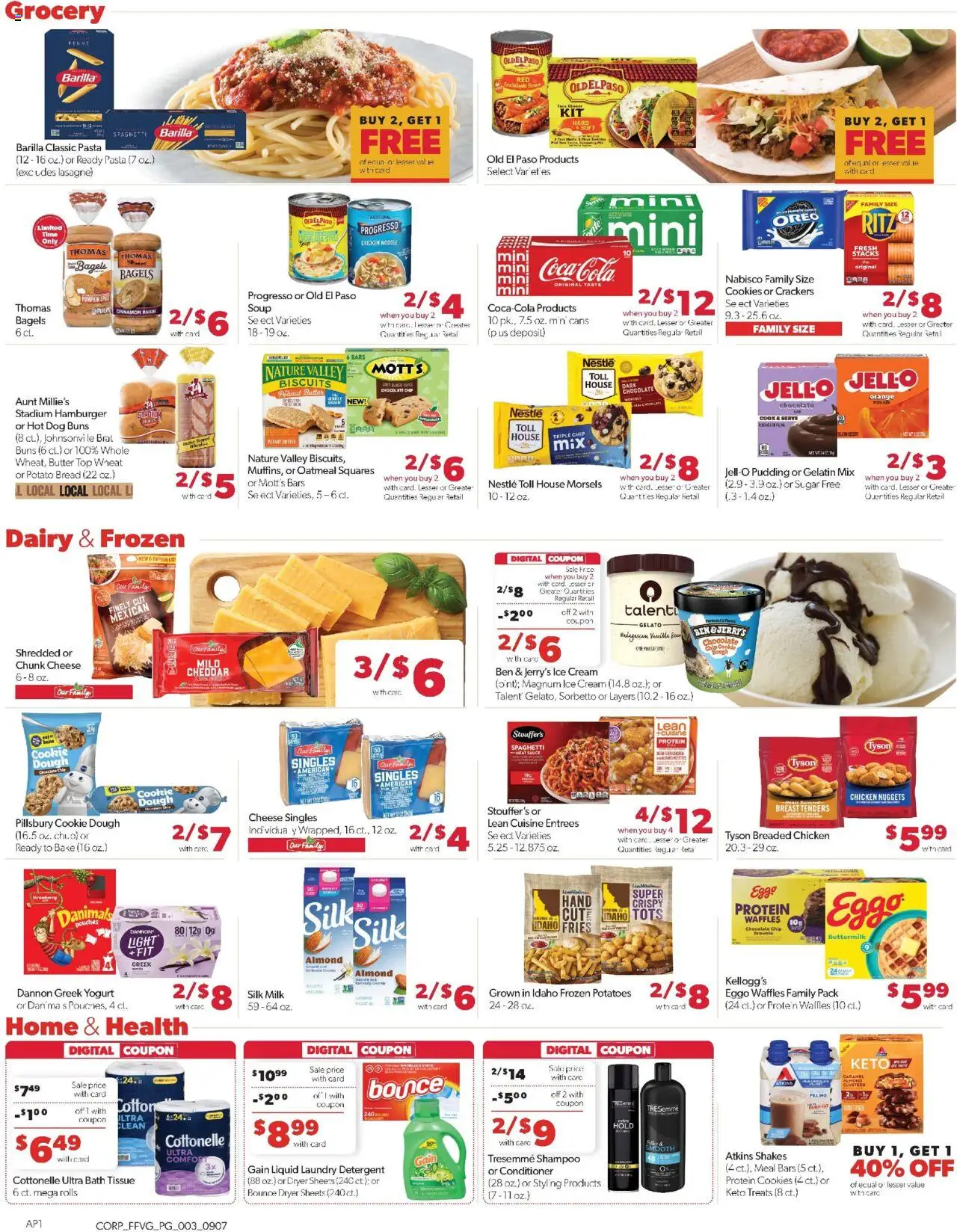 Family Fare Weekly Ad - valid from 07.09.2025 | Page: 3 | Products: Bath, Shampoo, Yogurt, Potatoes