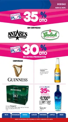 Vista previa La Anonima - catalogos-masivos - insuperables-13-26-litoral válido desde el 26.03.2026 | Página: 10 | Productos: Cerveza