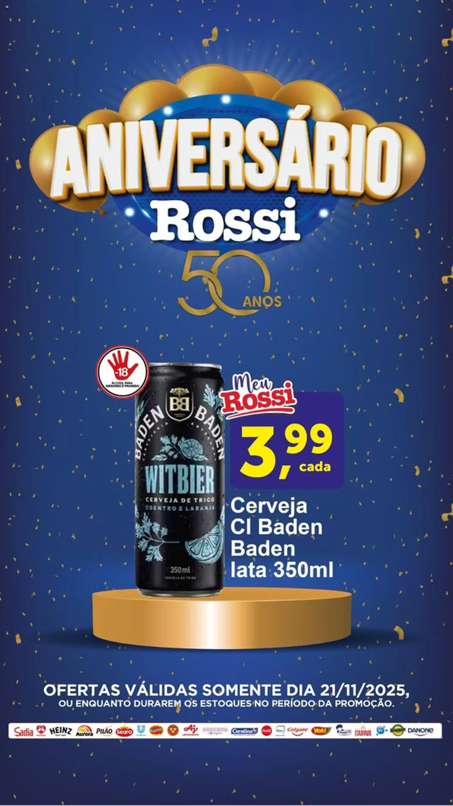 Rossi Supermercados Folheto - válido de 21.11.2025 | Página: 3 | Produtos: Cerveja