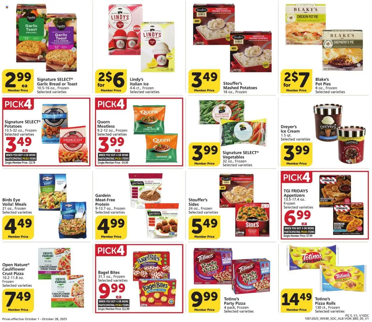 Vons Big Book of Savings - valid from 01.10.2025 | Page: 5 | Products: Broccoli, Ice cream, Garlic, Cauliflower