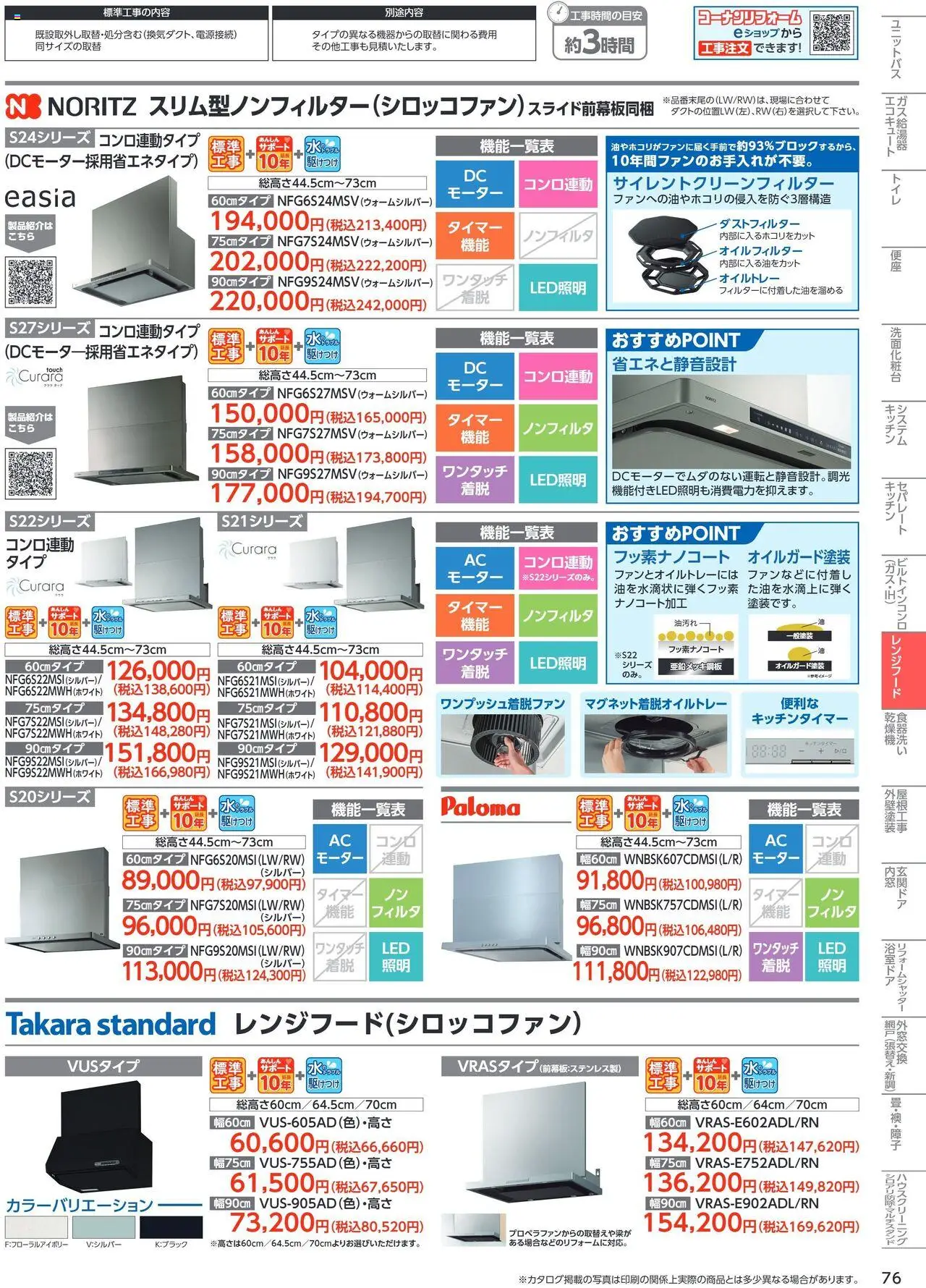 {H1} | ページ: 77 | 製品: レンジフード, エコキュート