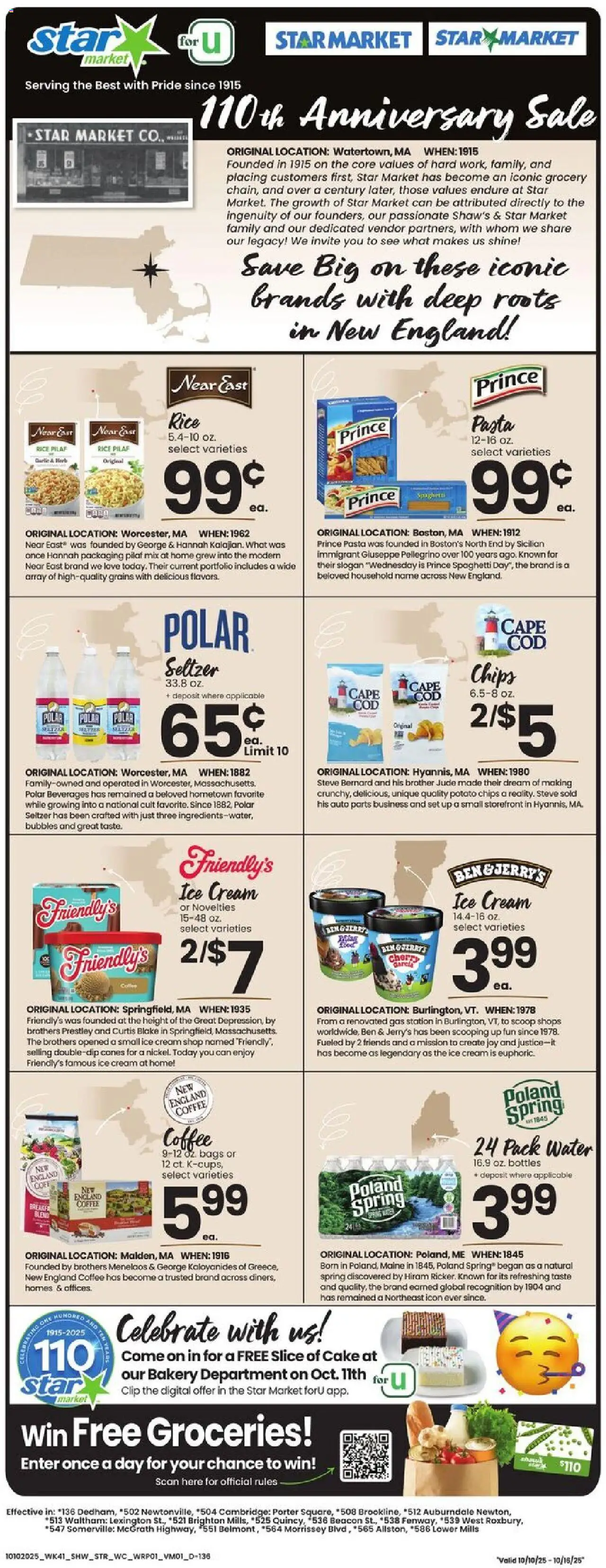Star Market Weekly Ad - MA - valid from 10.10.2025 | Page: 1 | Products: Clip, Pasta, Chips, Water