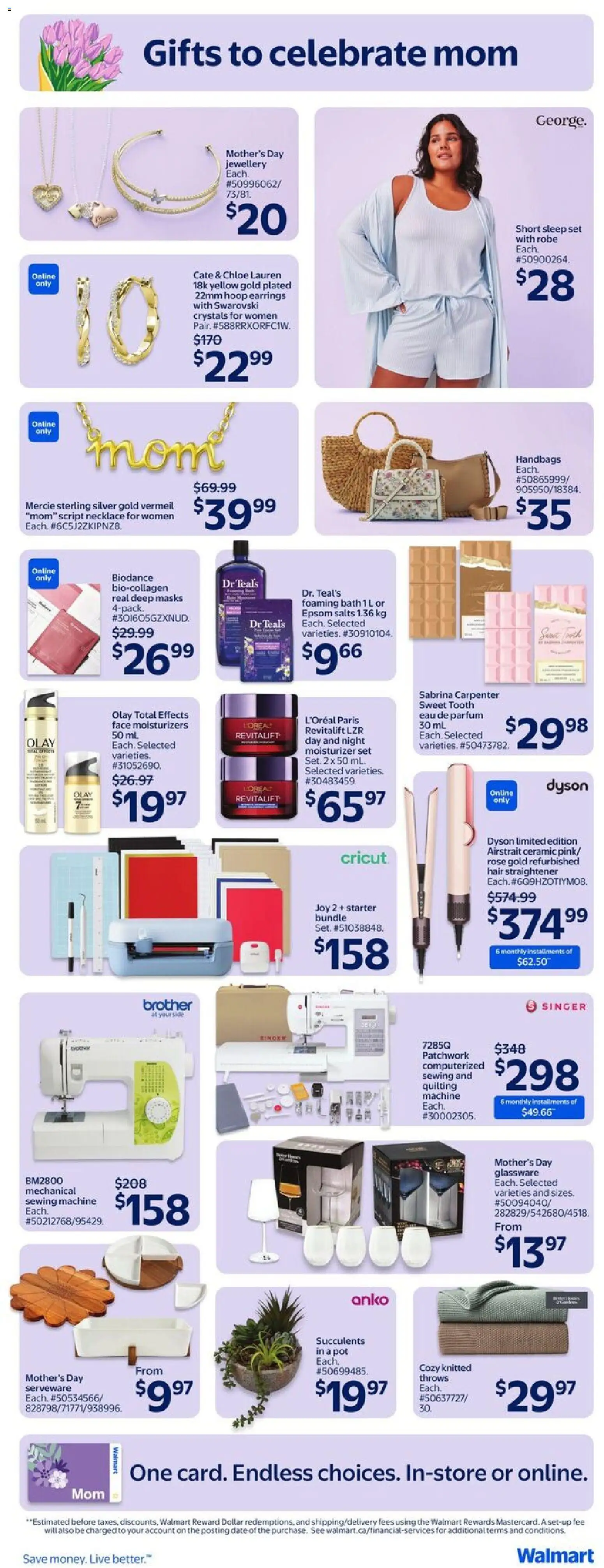 Walmart flyer valid from 30.04.2026 | Page: 12 | Products: Hair straightener, Sewing machine, Bath, Robe