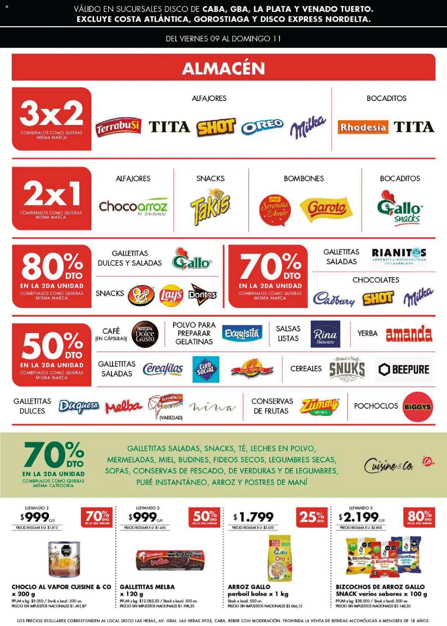 Disco ofertas │ válido desde el 09.01.2026 | Página: 2 | Productos: Galletitas, Bombones, Arroz, Fideos