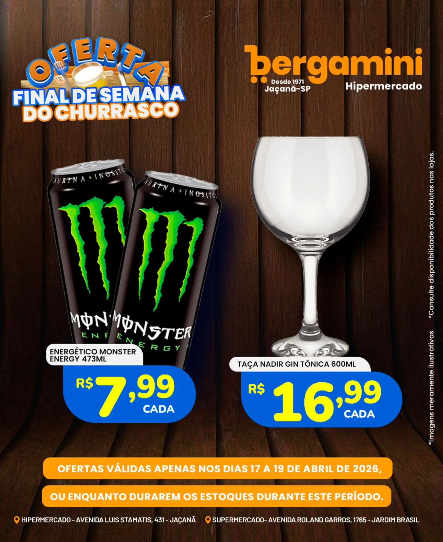 Supermercado Bergamini Folheto - válido de 17.04.2026 | Página: 15 | Produtos: Energético, Gin, Monster