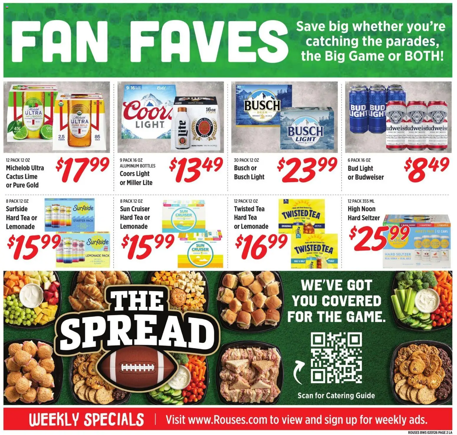 Rouses Monthly - LA - valid from 01.02.2026 | Page: 2 | Products: Juice, Beer, Starter, Game