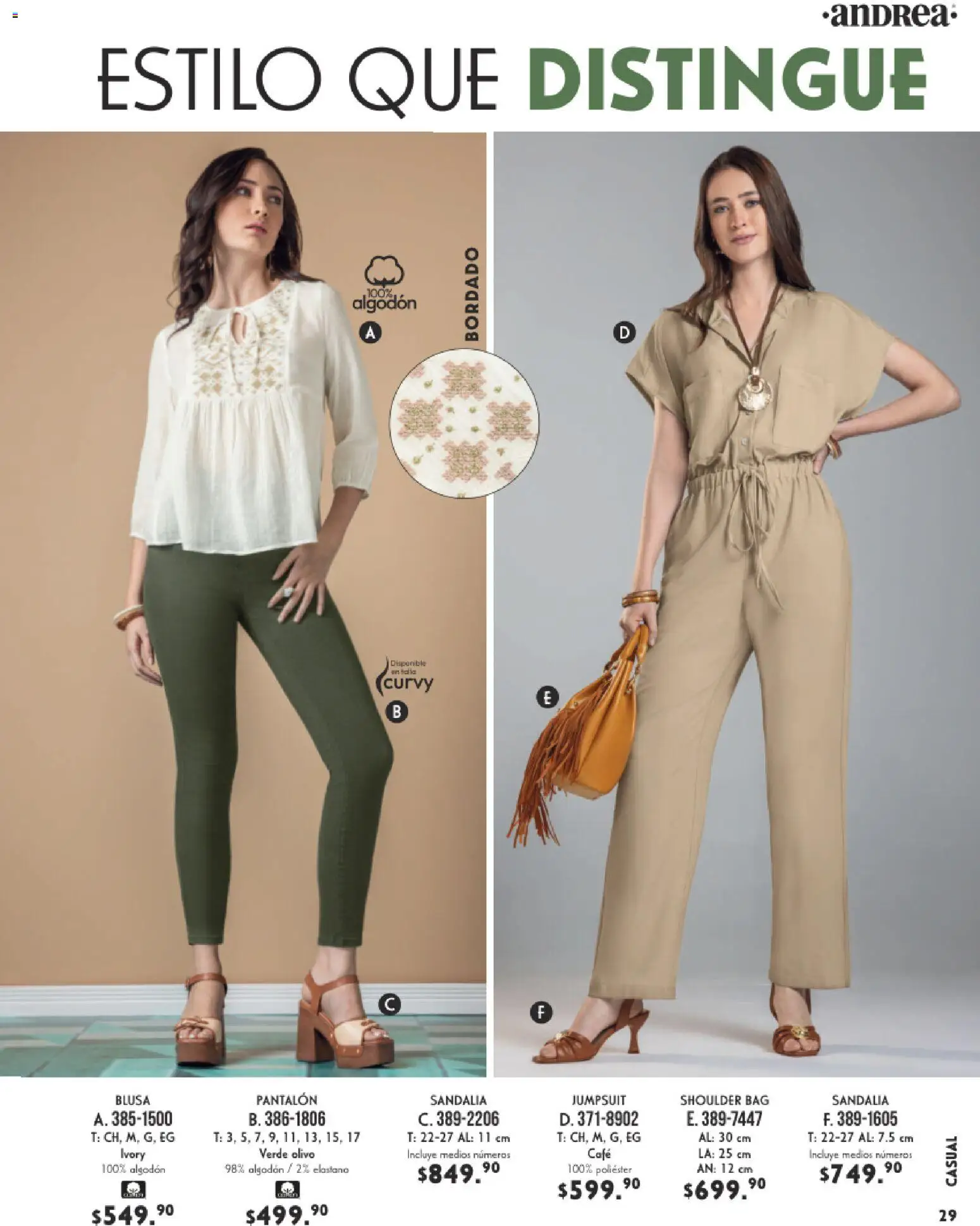 Nuevas ofertas de Andrea válidas en toda la República Mexicana desde el 25.01.2026. ¡Encuentra las mejores ofertas en Andrea catálogo Vestir! | Página: 29 | Productos: Blusa, Café, Algodón