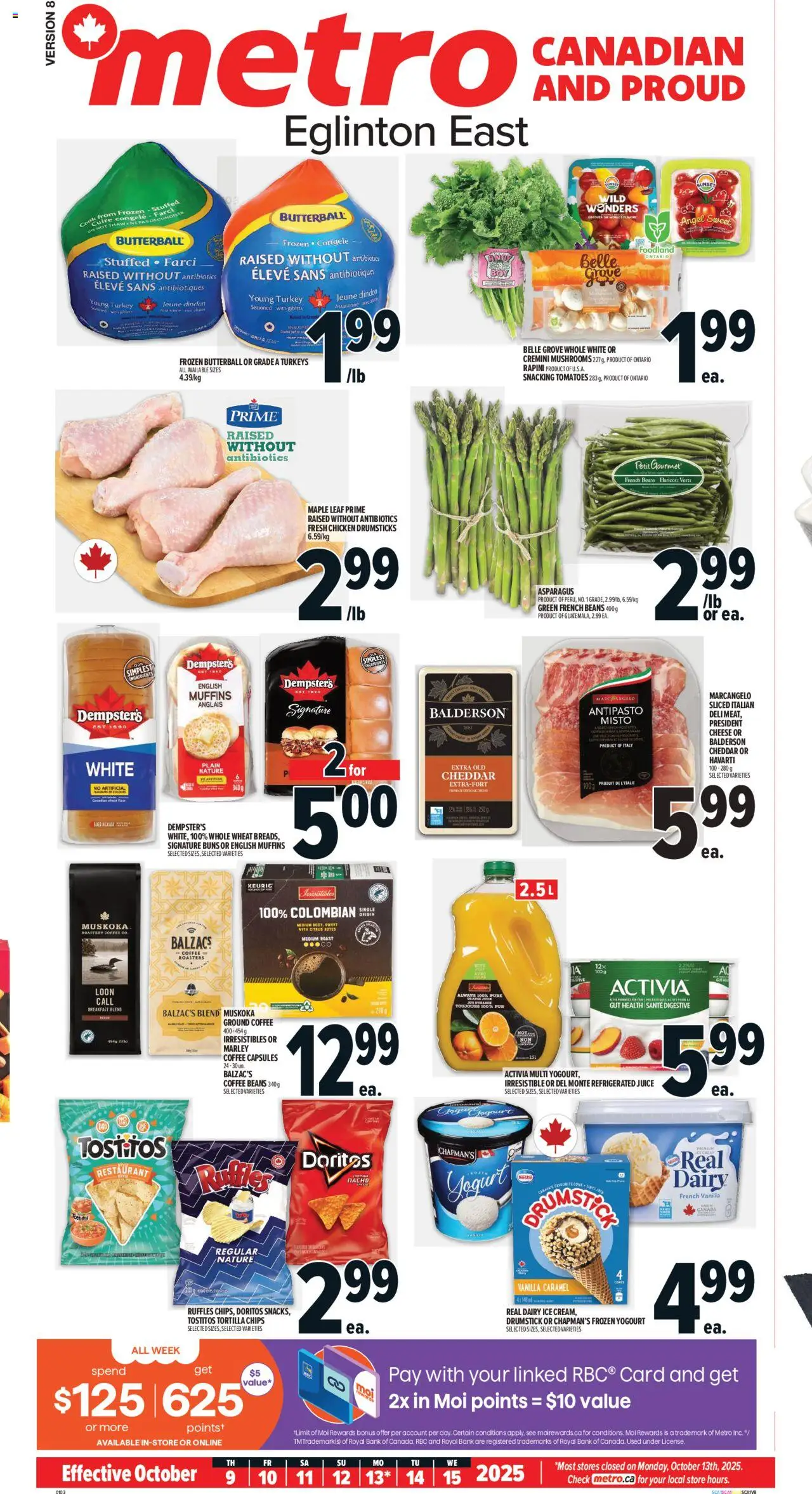 Metro flyer valid from 09.10.2025 | Page: 3 | Products: Turkey, Cheese, Yogurt, Chicken
