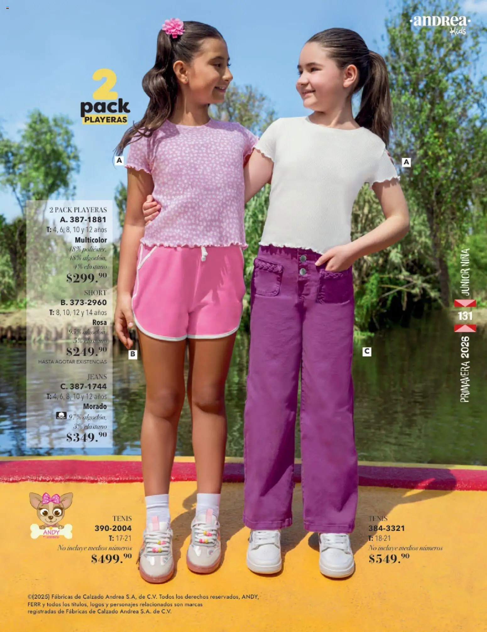 Nuevas ofertas de Andrea válidas en toda la República Mexicana desde el 25.01.2026. ¡Encuentra las mejores ofertas en Andrea catálogo Infantil! | Página: 87 | Productos: Tenis, Short