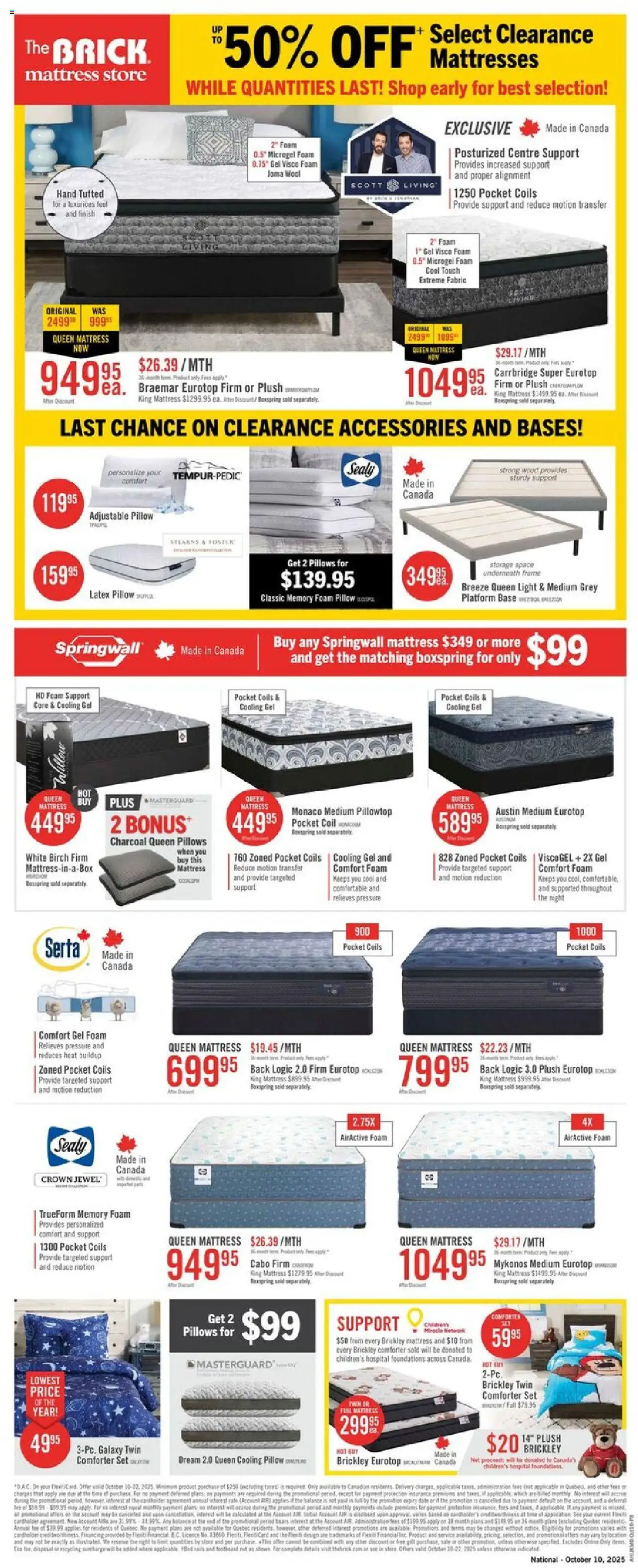 The Brick flyer valid from 10.10.2025 | Page: 15 | Products: Mattress, Pillow, Beer