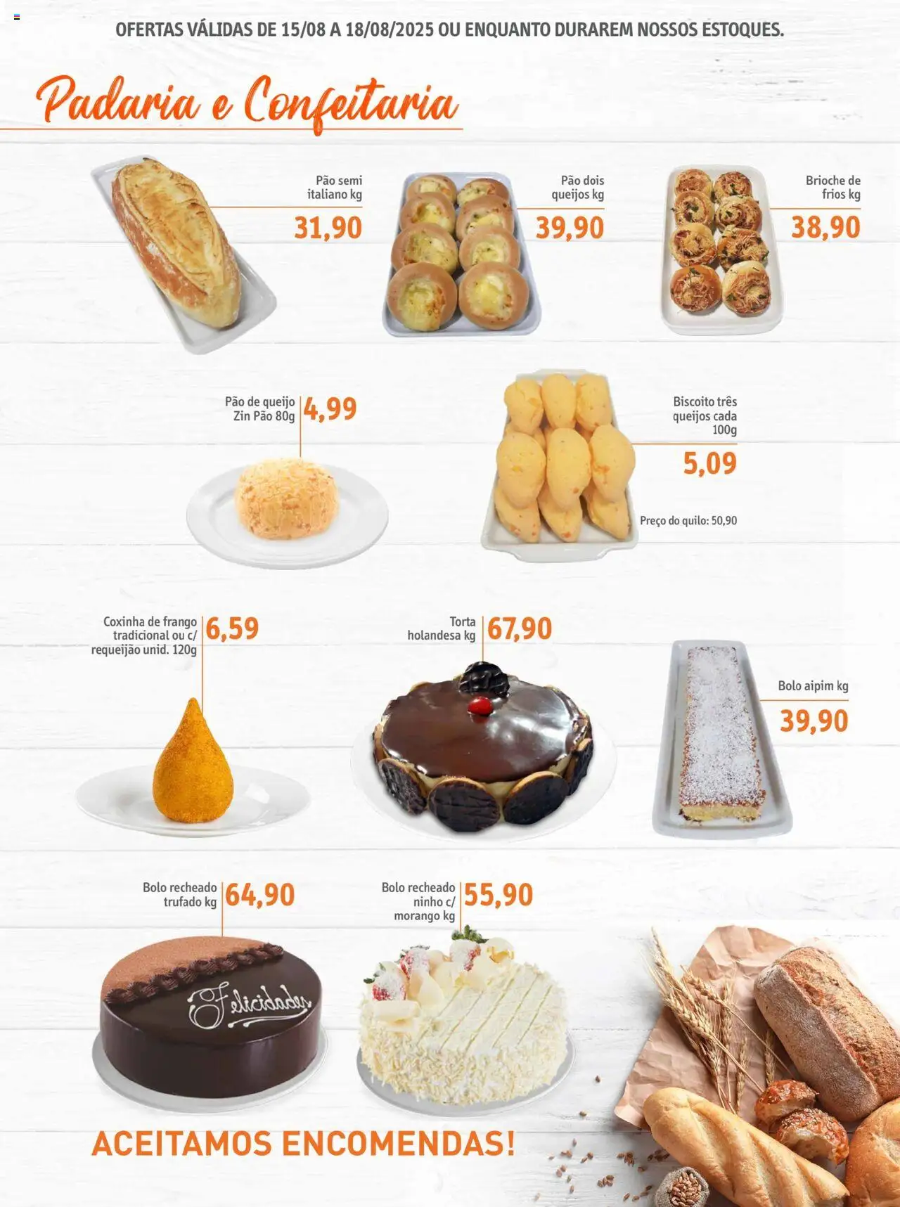 Sonda Folheto - válido de 15.08.2025 | Página: 4 | Produtos: Aipim, Biscoito, Bolo, Frango